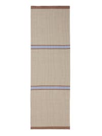 Wollteppich Läufer Livio Beige/Blau