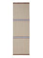 Wollteppich Läufer Livio Beige/Blau