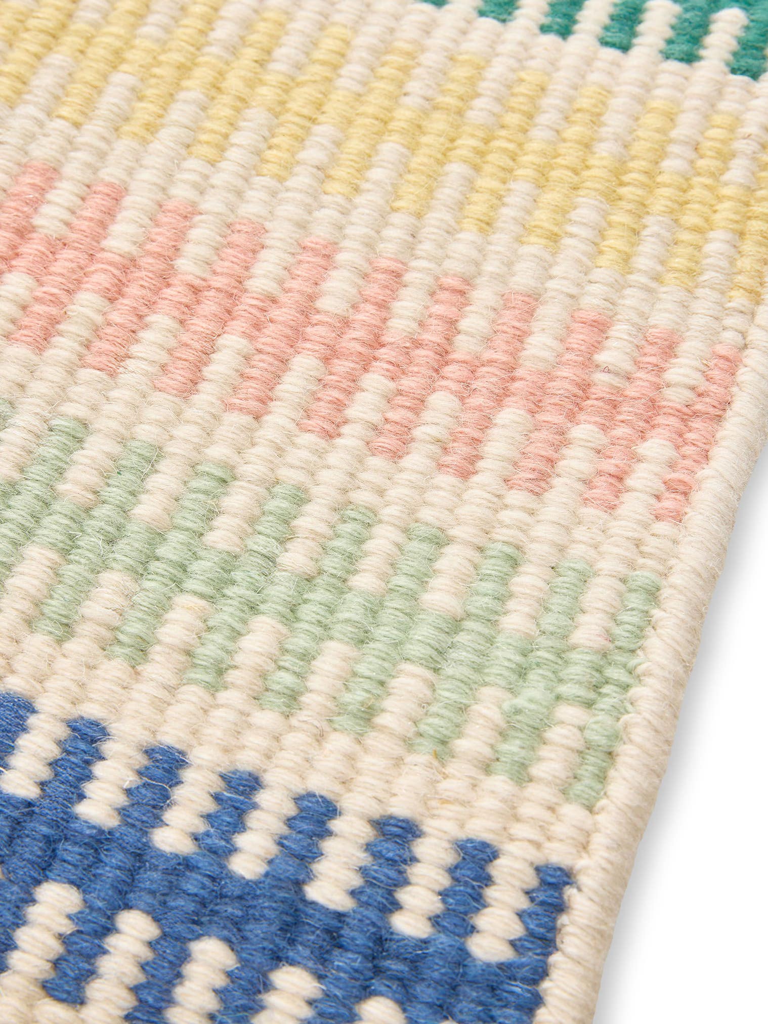Teppich aus 100% Wolle in Multicolor mit bis 5 mm hohem Flor von Lytte