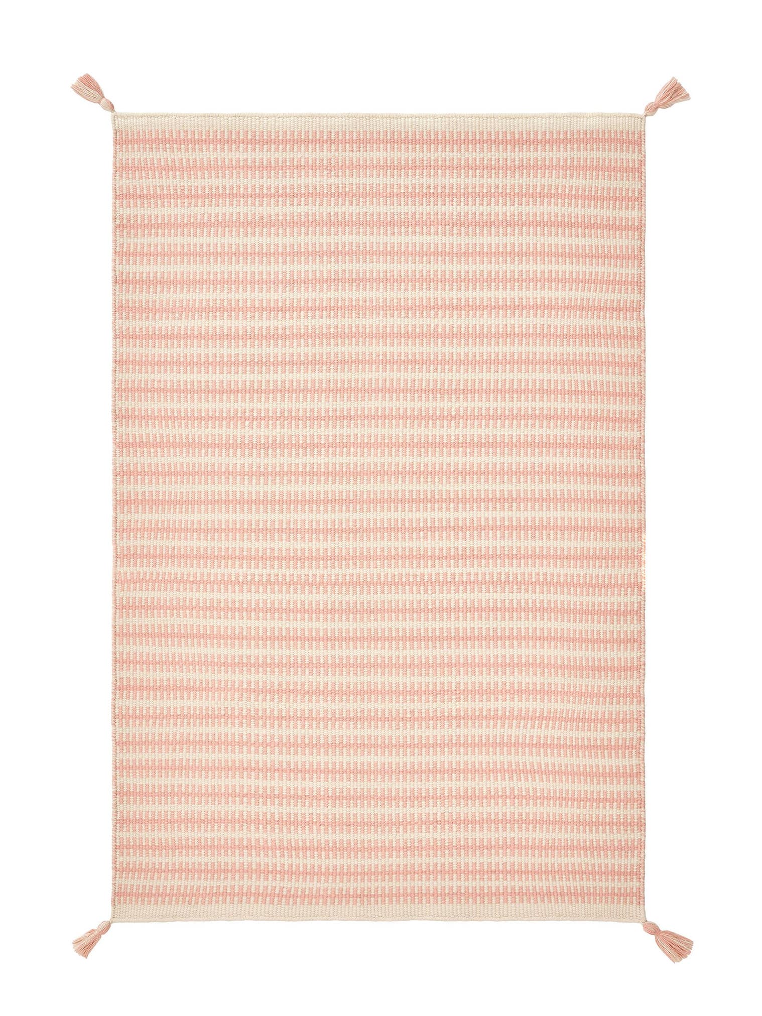 Teppich aus 100% Wolle in Rosa mit bis 5 mm hohem Flor von Lytte