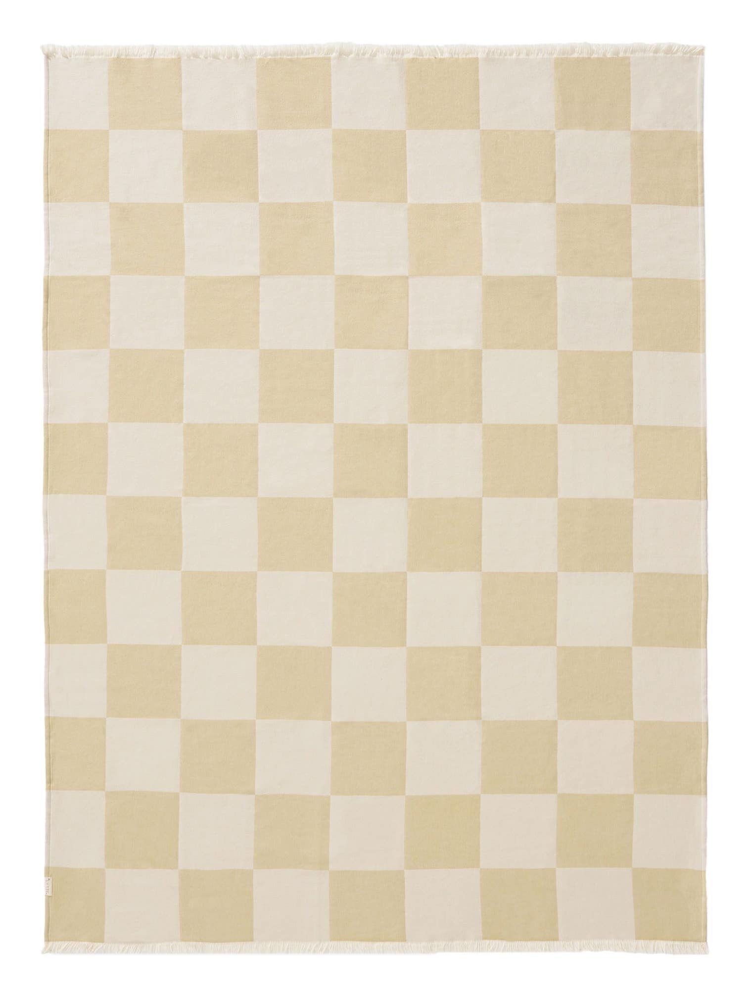 Katoenen plaid Caro Groen in Geometrisch-ontwerp van 100% Katoen door Lytte
