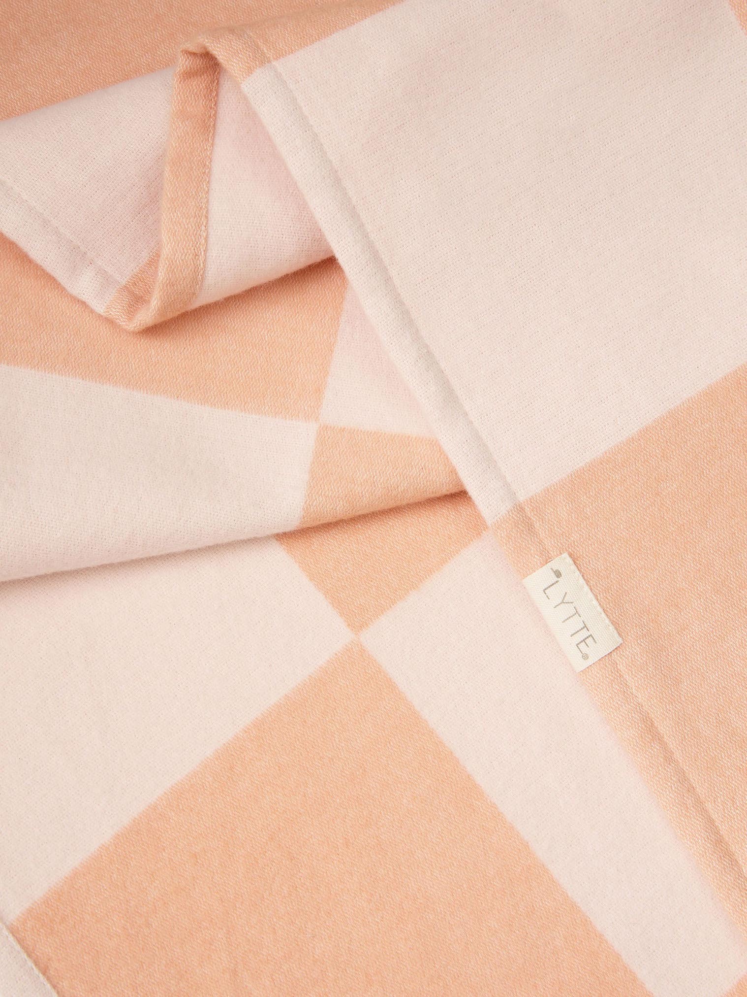 Katoenen plaid Caro Roze in Geometrisch-ontwerp van 100% Katoen door Lytte