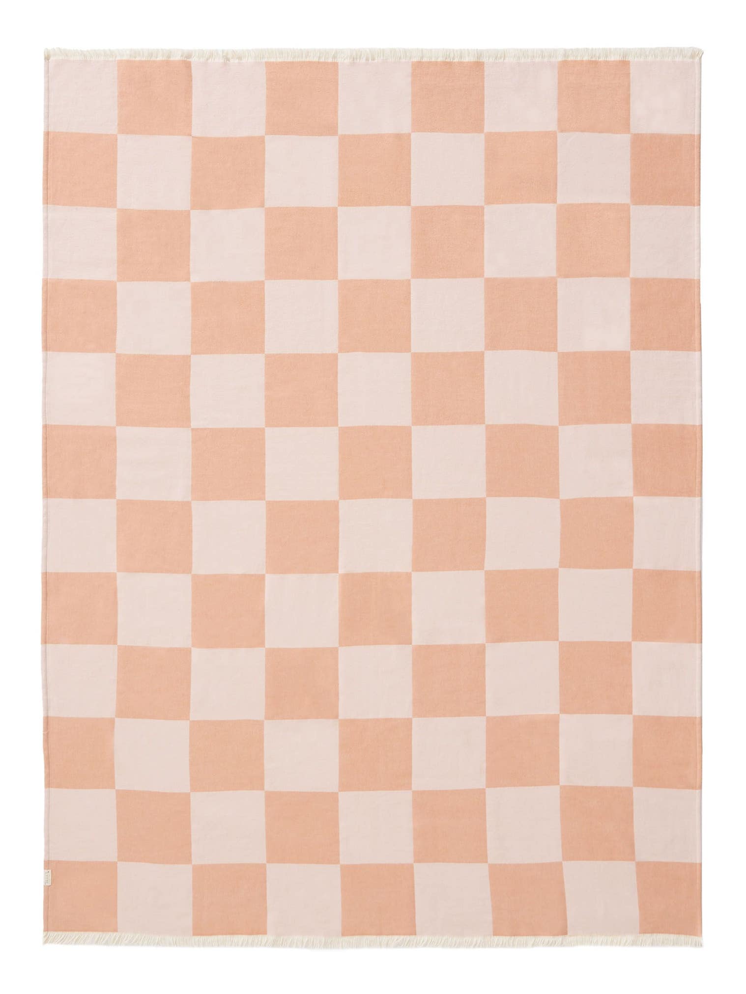 Katoenen plaid Caro Roze in Geometrisch-ontwerp van 100% Katoen door Lytte