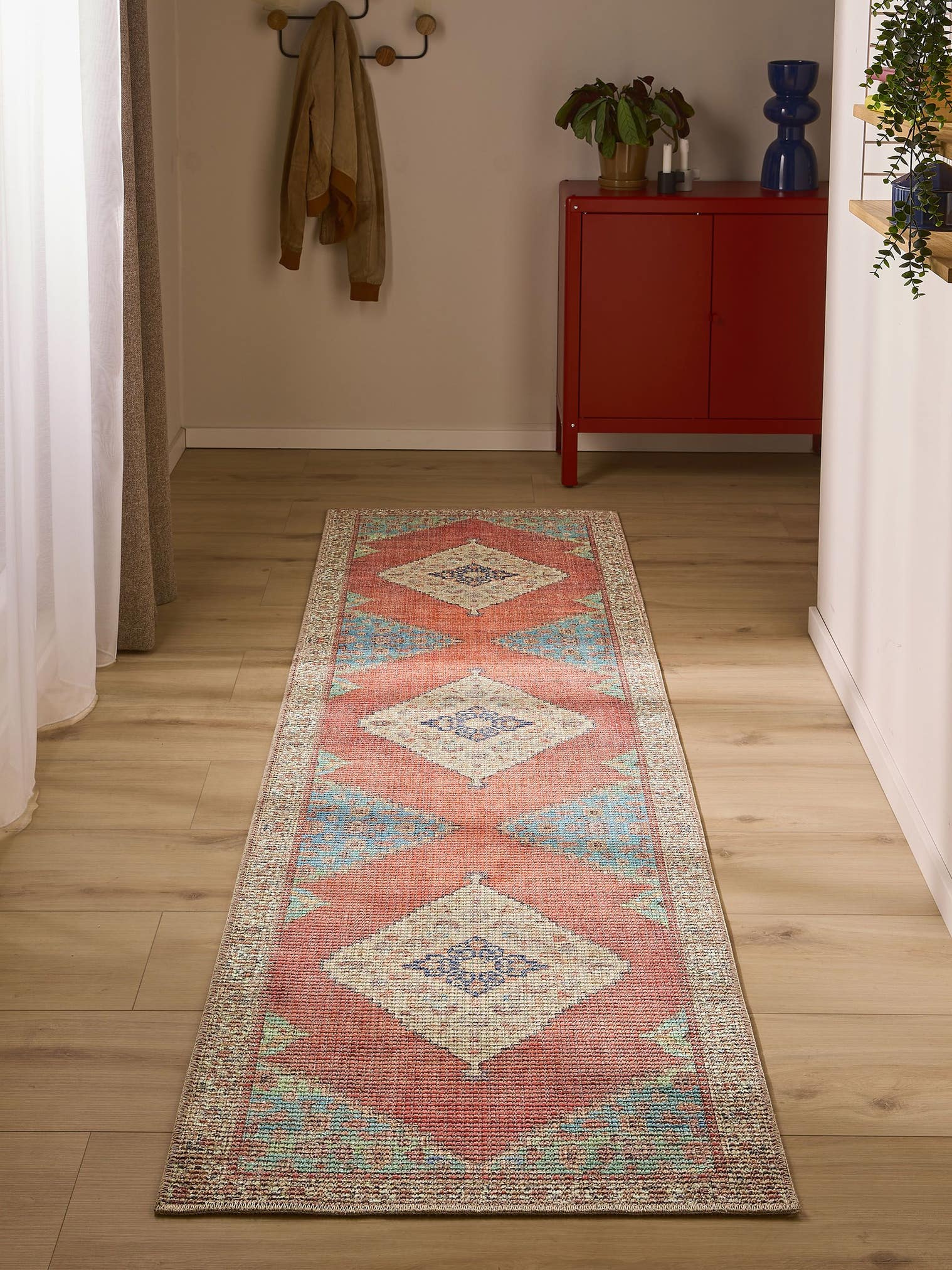 Teppich aus 50% Polyester, 50% Polycotton in Multicolor mit bis 5 mm hohem Flor von benuta Nest