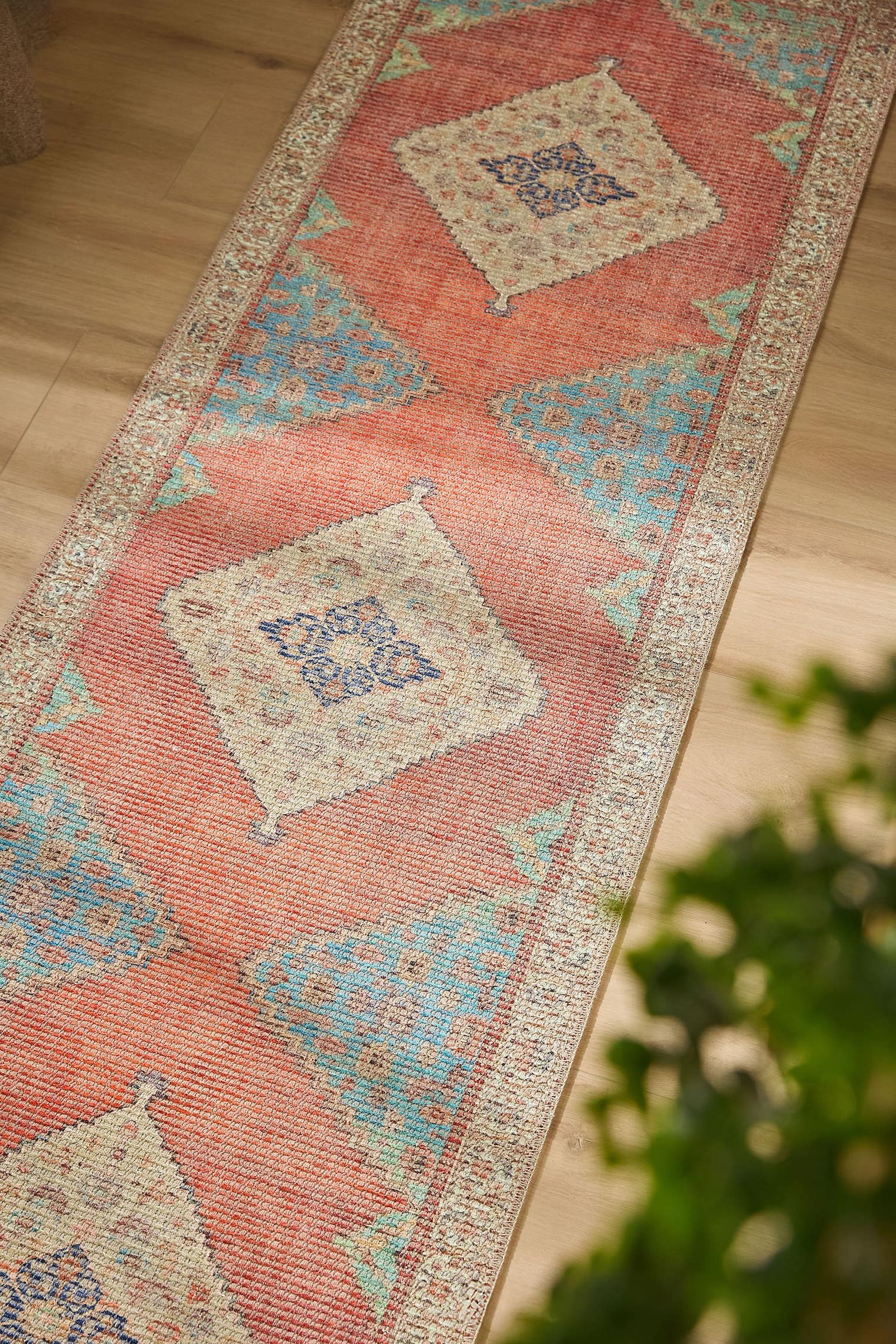 Teppich aus 50% Polyester, 50% Polycotton in Multicolor mit bis 5 mm hohem Flor von benuta Nest
