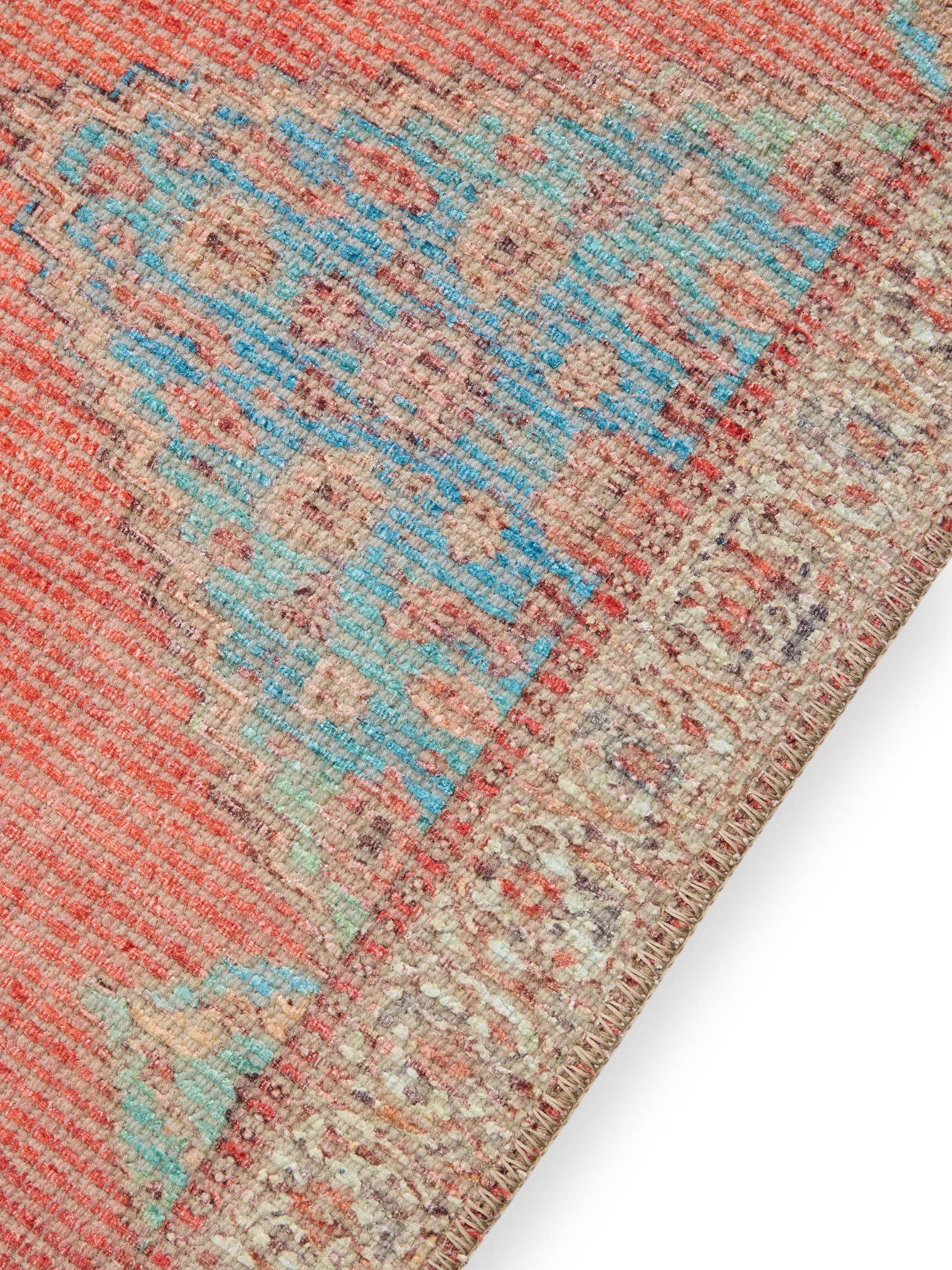 Teppich aus 50% Polyester, 50% Polycotton in Multicolor mit bis 5 mm hohem Flor von benuta Nest