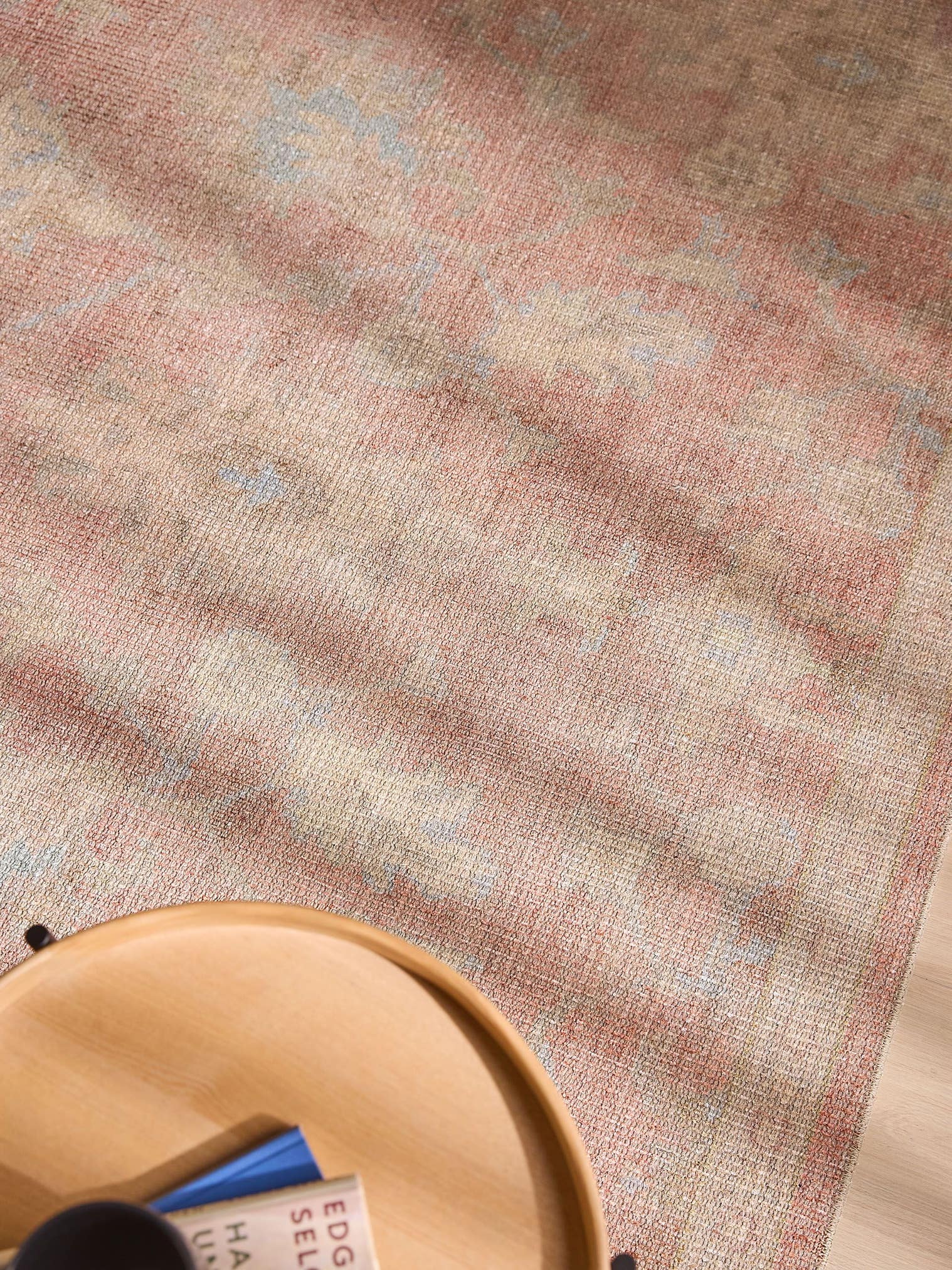 Teppich aus 50% Polyester, 50% Polycotton in Rot mit bis 5 mm hohem Flor von benuta Nest