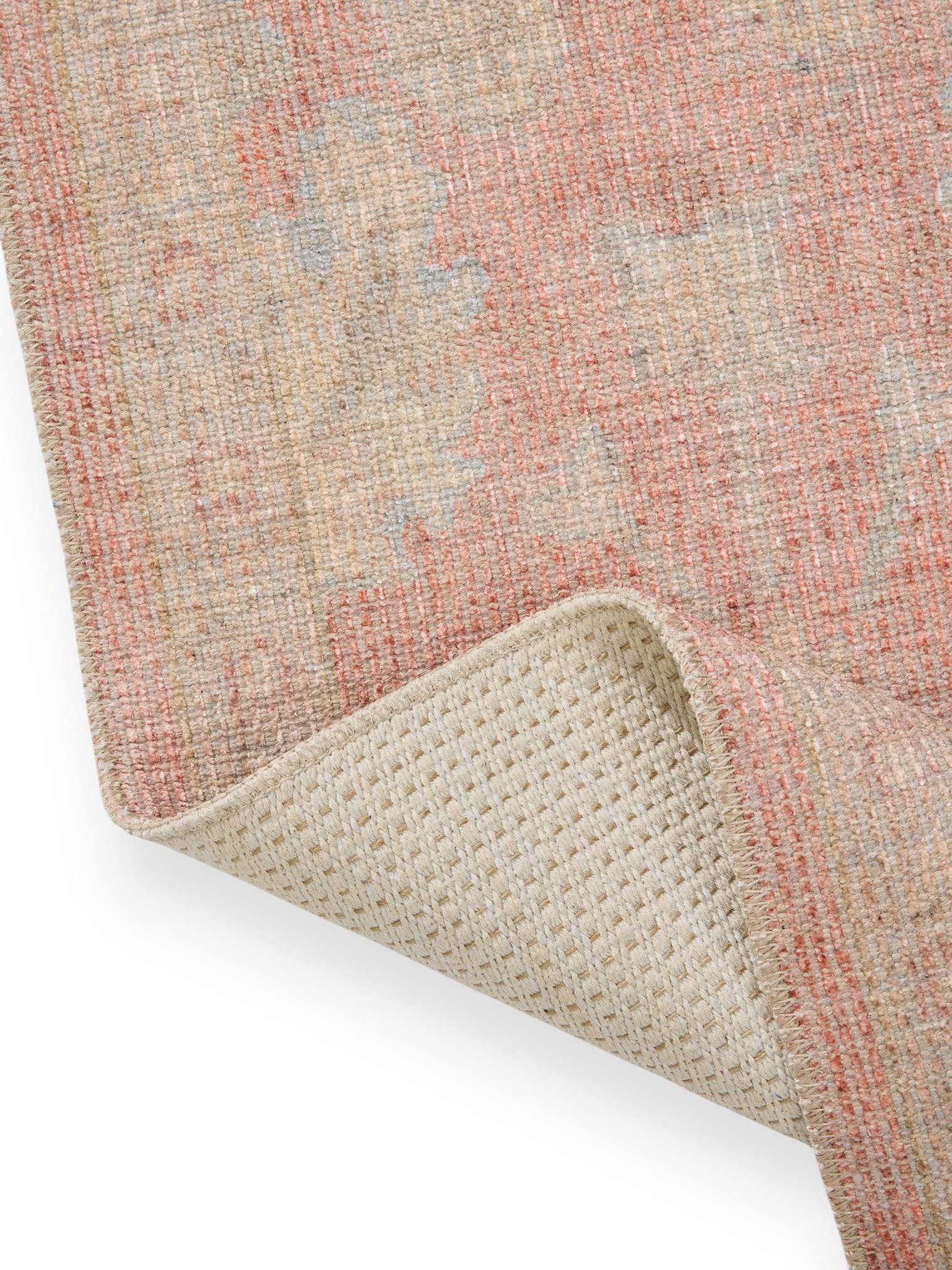 Teppich aus 50% Polyester, 50% Polycotton in Rot mit bis 5 mm hohem Flor von benuta Nest