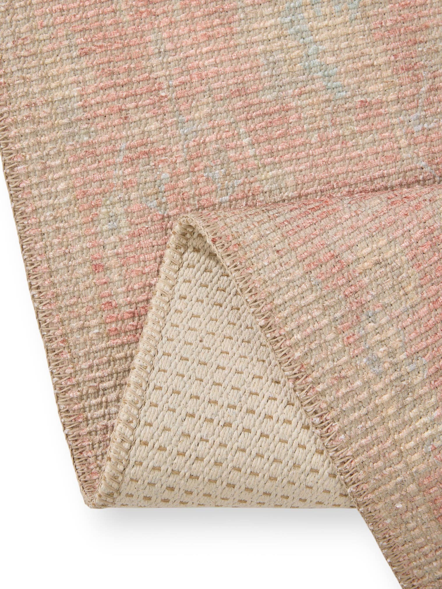 Teppich aus 50% Polyester, 50% Polycotton in Rot mit bis 5 mm hohem Flor von benuta Nest