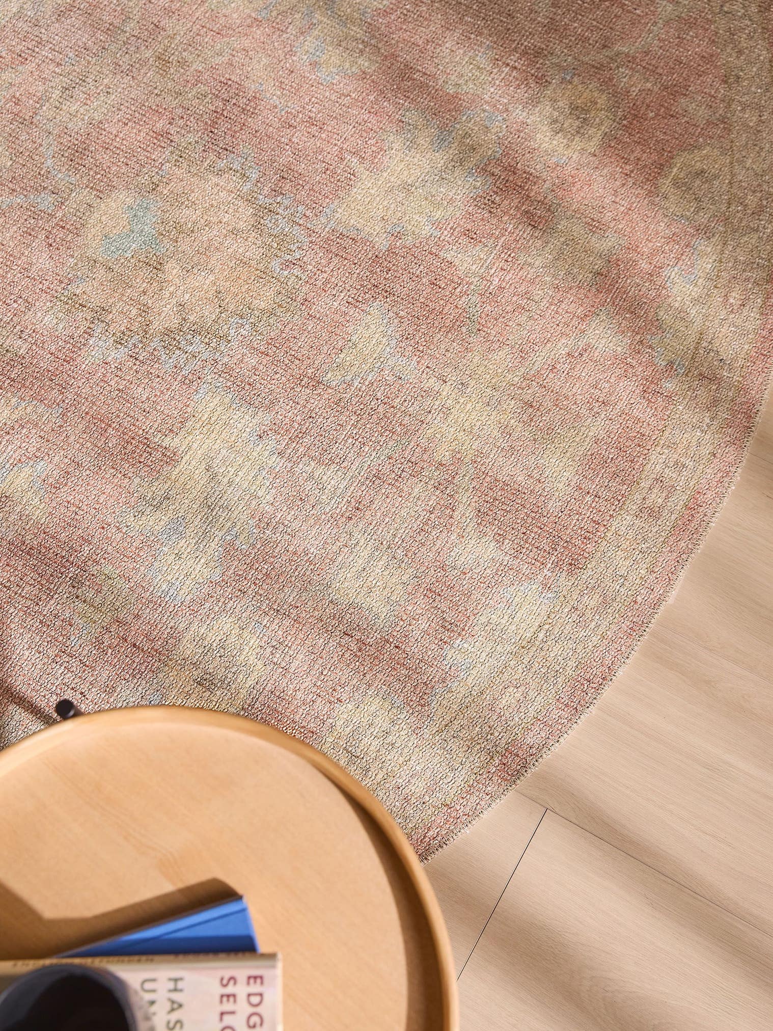 Teppich aus 50% Polyester, 50% Polycotton in Rot mit bis 5 mm hohem Flor von benuta Nest