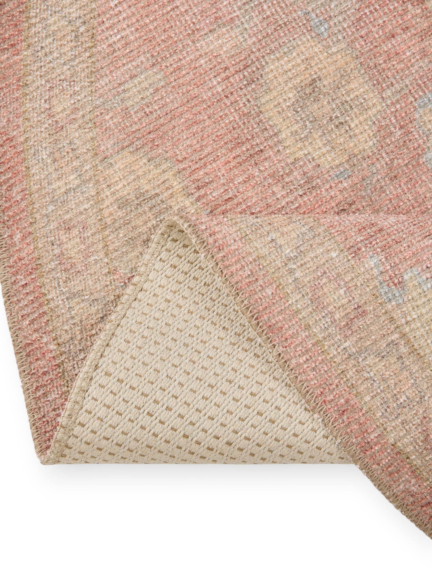Teppich aus 50% Polyester, 50% Polycotton in Rot mit bis 5 mm hohem Flor von benuta Nest