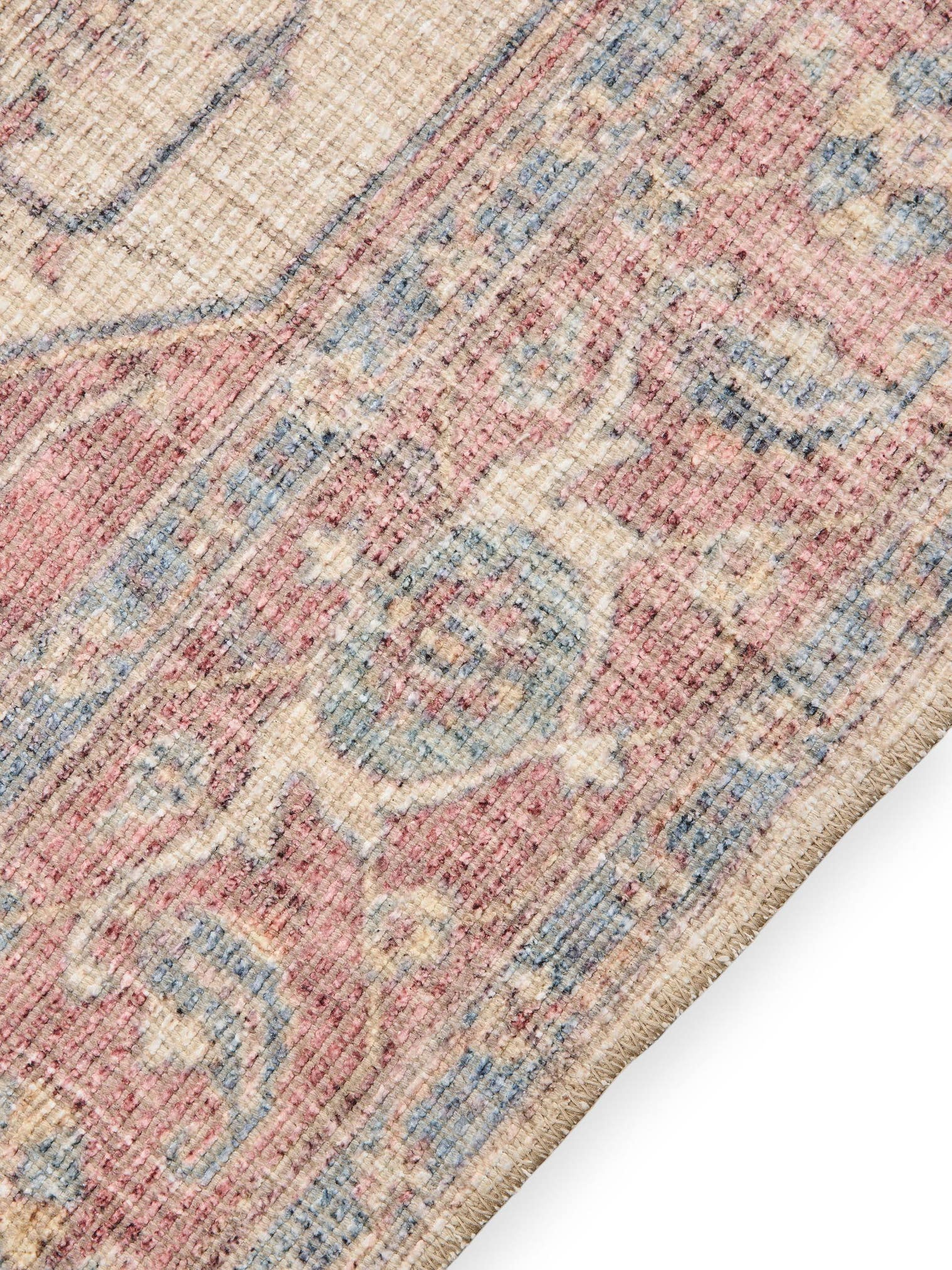 Teppich aus 50% Polyester, 50% Polycotton in Beige mit bis 5 mm hohem Flor von benuta Nest