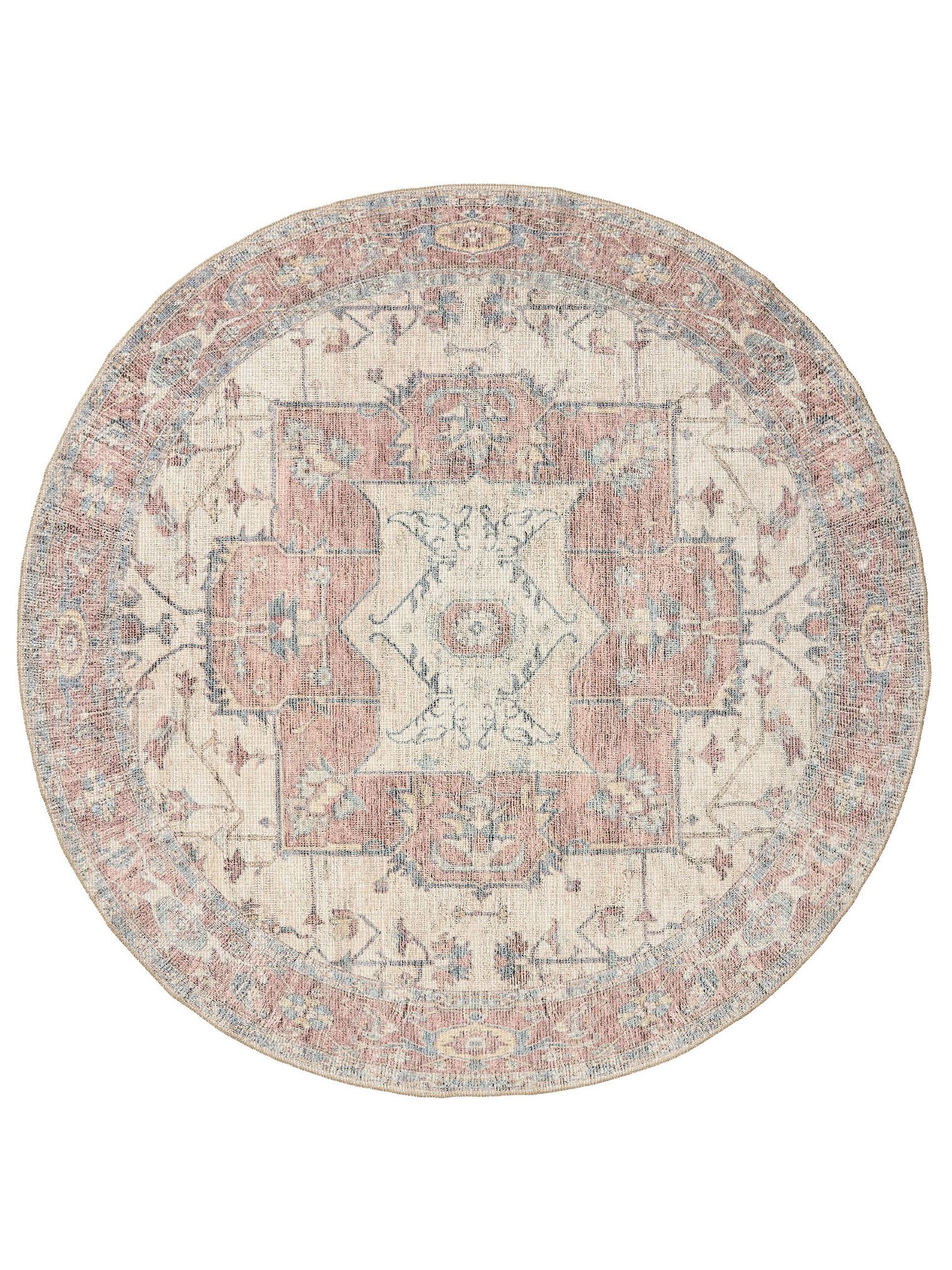 Rug made of 50% Polyester, 50% Polycotton in Beige with a 1- 5 mm high pile by benuta Nest