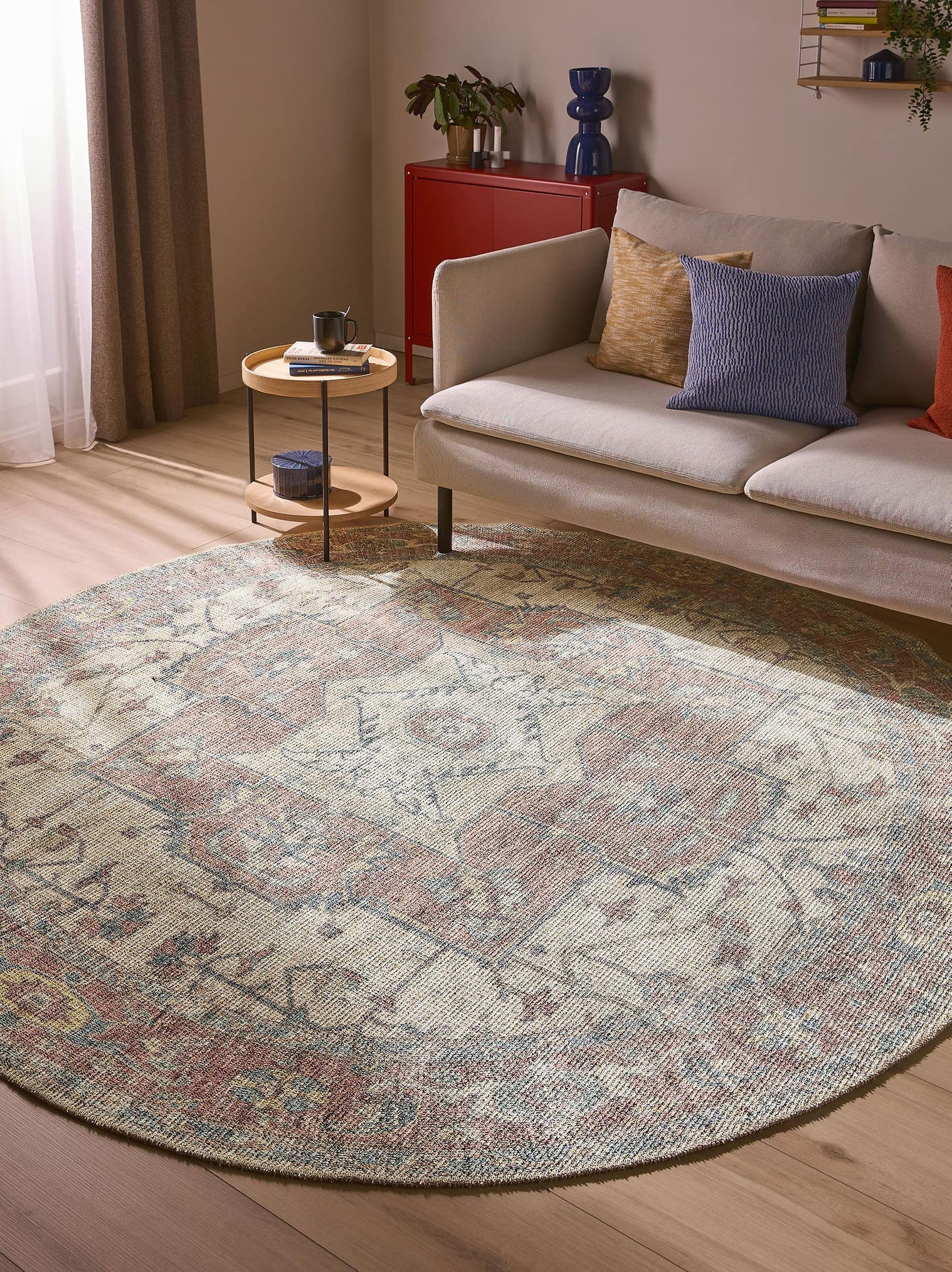 Rug made of 50% Polyester, 50% Polycotton in Beige with a 1- 5 mm high pile by benuta Nest