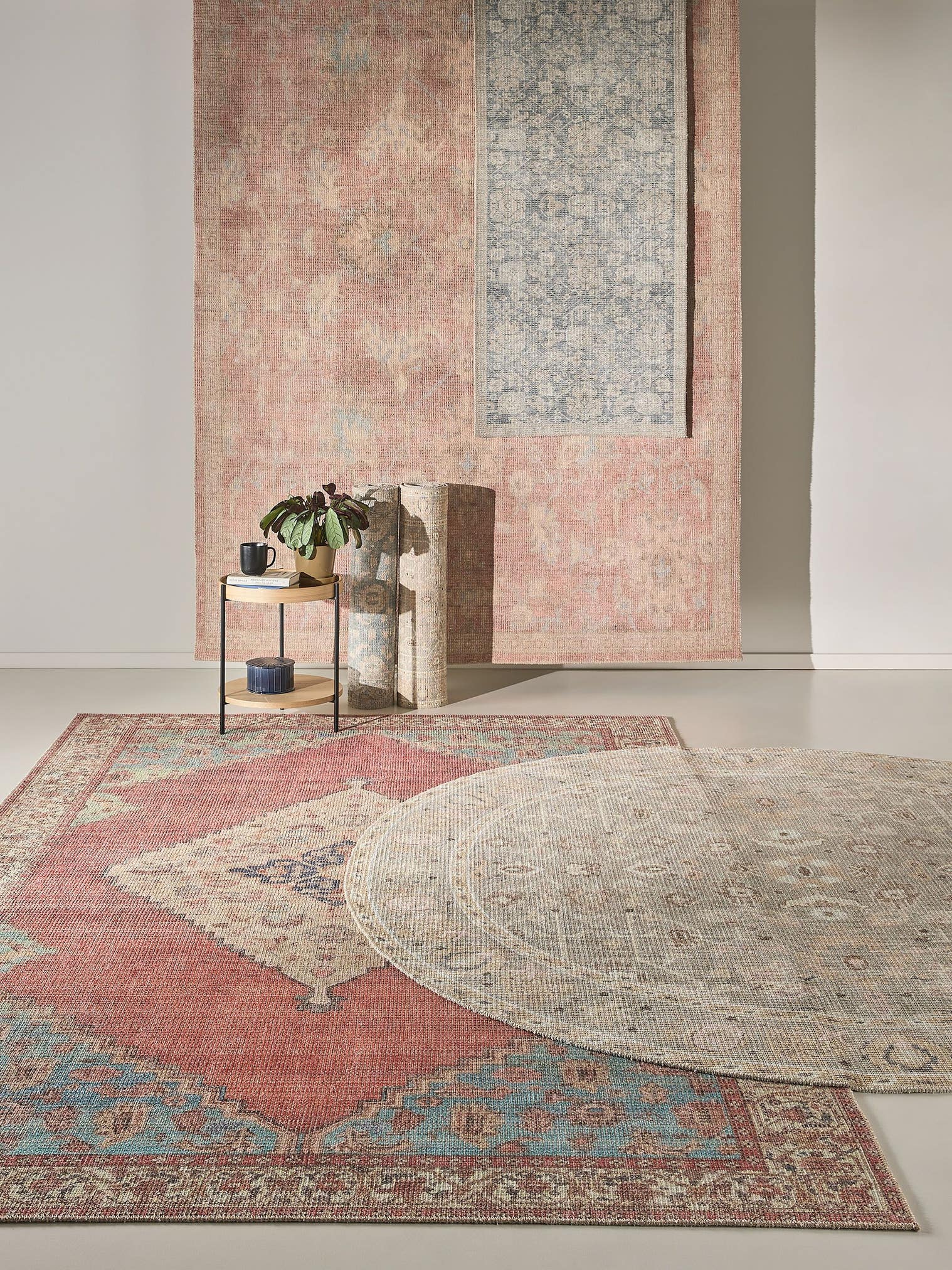 Rug made of 50% Polyester, 50% Polycotton in Beige with a 1- 5 mm high pile by benuta Nest