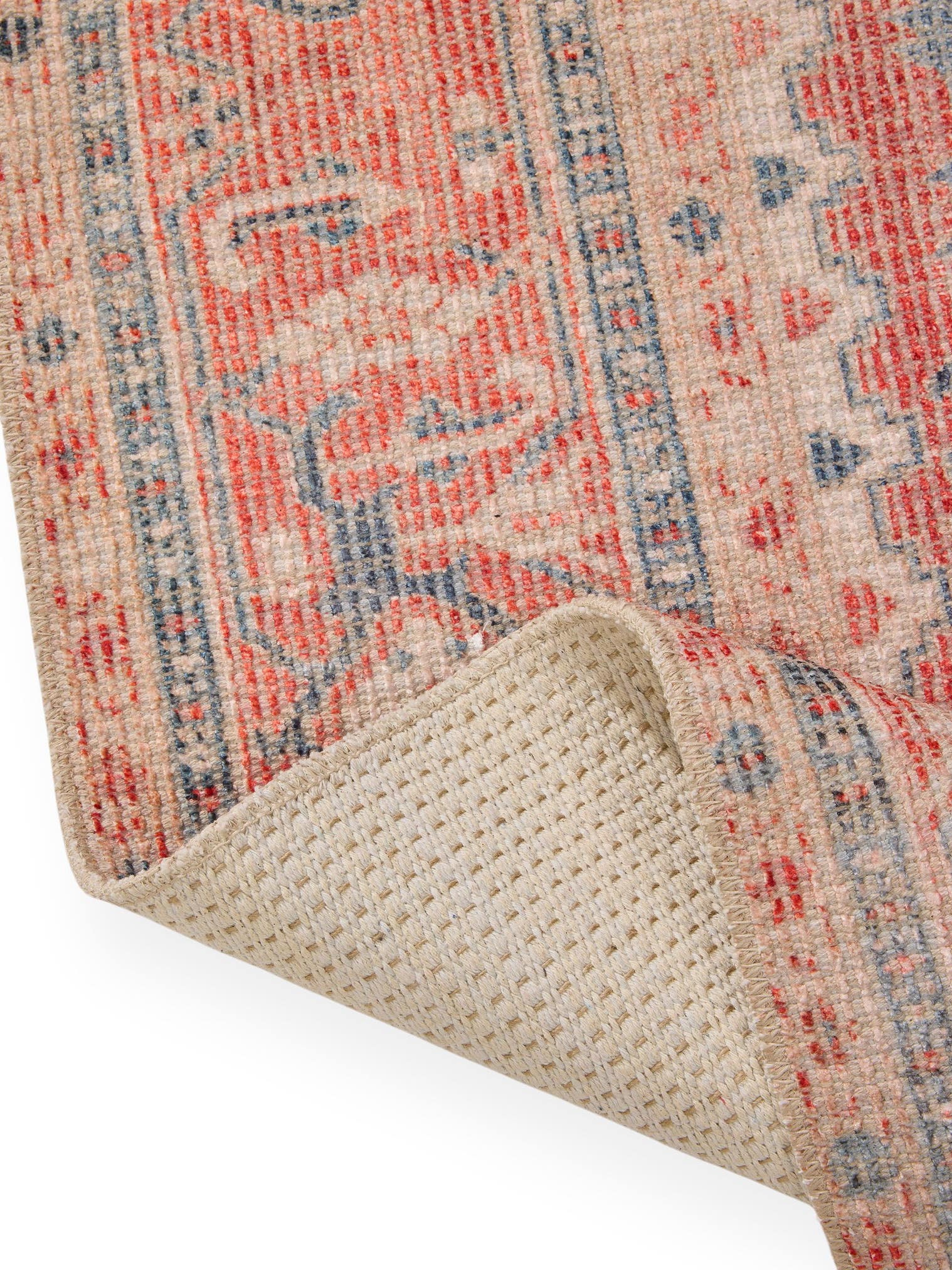 Tappeto di 50% Poliestere, 50% Policotone in Rosso con pelo alto 1- 5 mm da benuta Nest