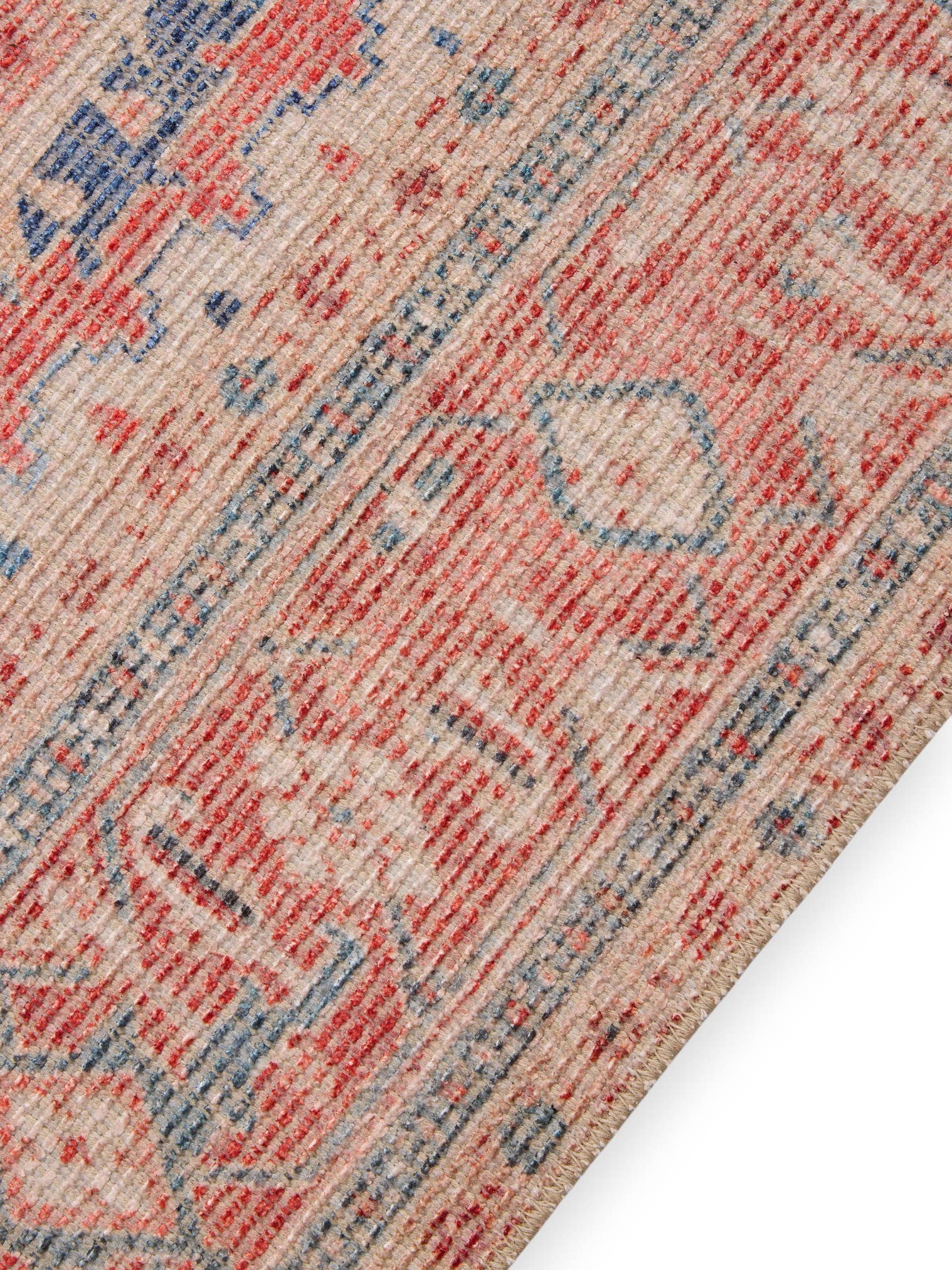 Tappeto di 50% Poliestere, 50% Policotone in Rosso con pelo alto 1- 5 mm da benuta Nest