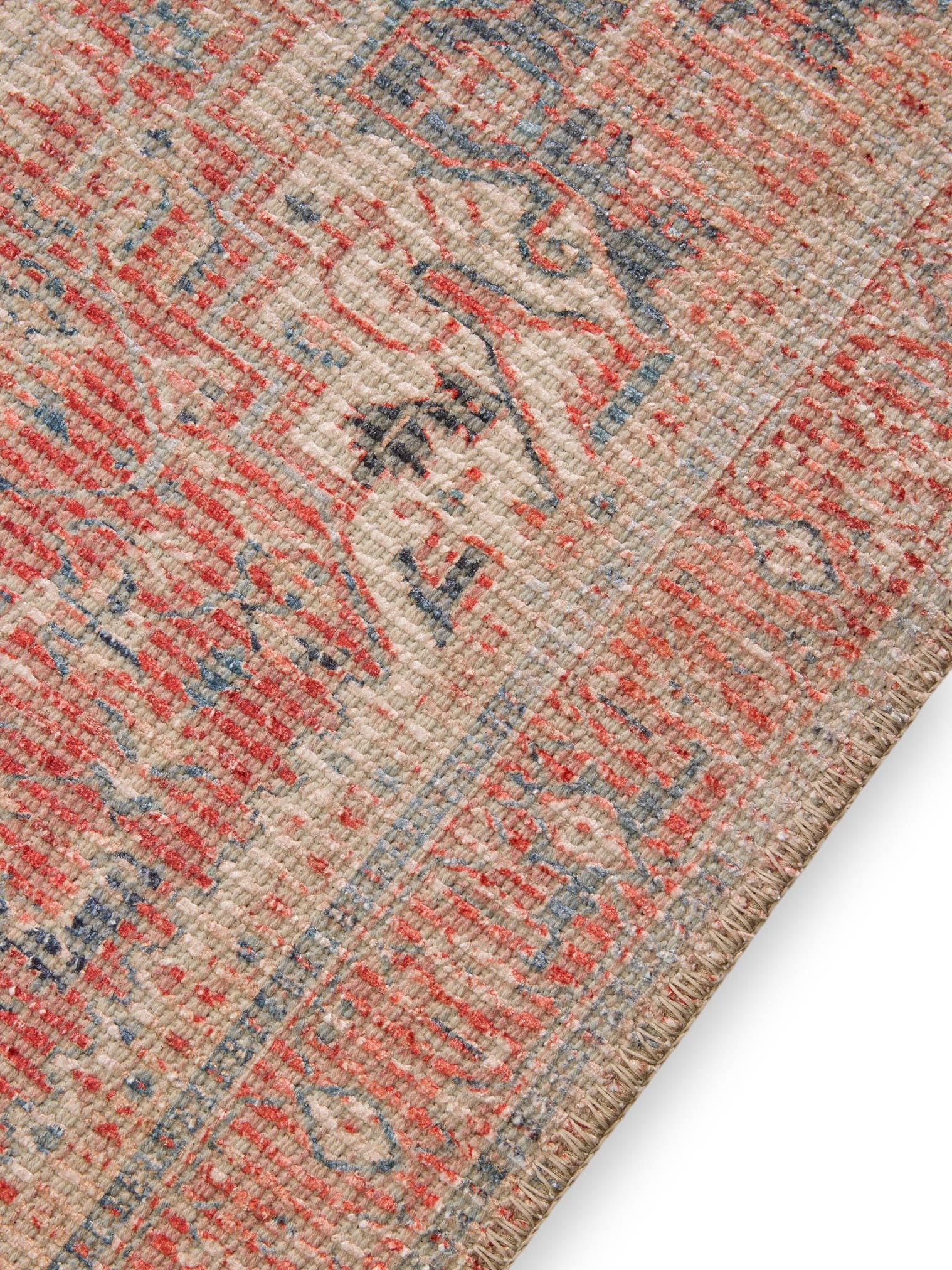 Tappeto di 50% Poliestere, 50% Policotone in Rosso con pelo alto 1- 5 mm da benuta Nest