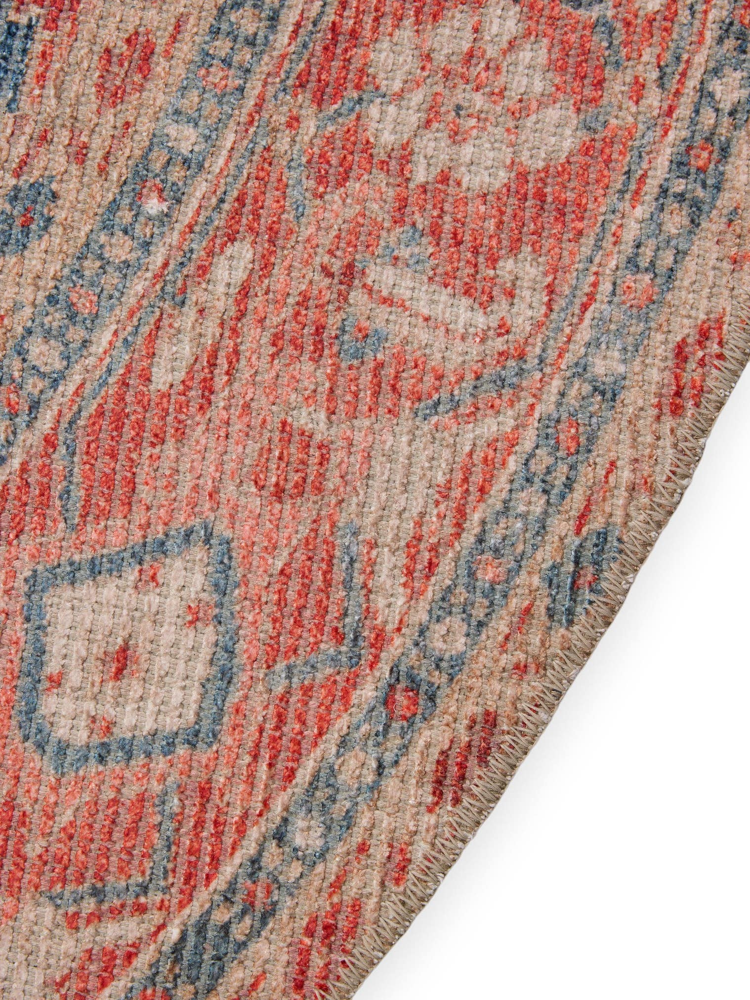 Teppich aus 50% Polyester, 50% Polycotton in Rot mit bis 5 mm hohem Flor von benuta Nest