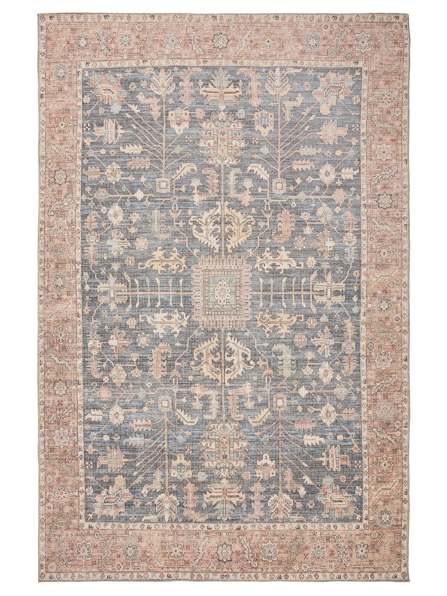 Teppich aus 50% Polyester, 50% Polycotton in Multicolor mit bis 5 mm hohem Flor von benuta Nest