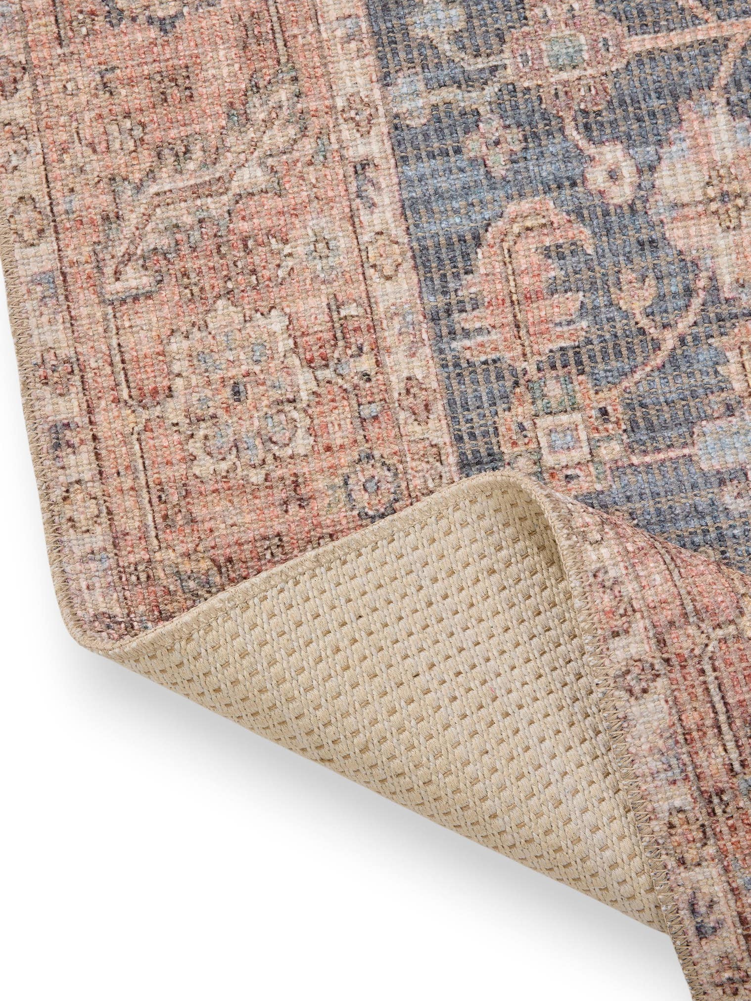 Teppich aus 50% Polyester, 50% Polycotton in Multicolor mit bis 5 mm hohem Flor von benuta Nest
