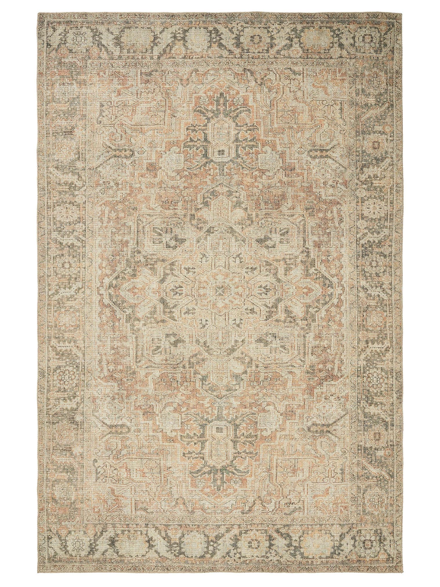 Rug made of 50% Polyester, 50% Polycotton in Multicoloured with a 1- 5 mm high pile by benuta Nest
