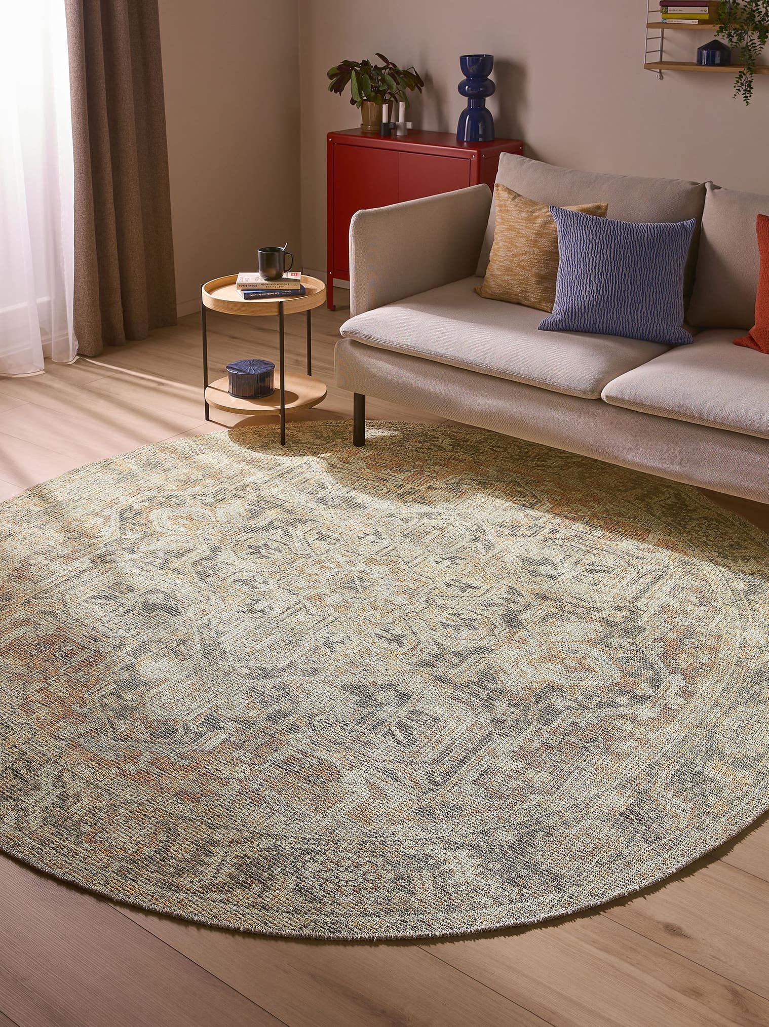Teppich aus 50% Polyester, 50% Polycotton in Multicolor mit bis 5 mm hohem Flor von benuta Nest