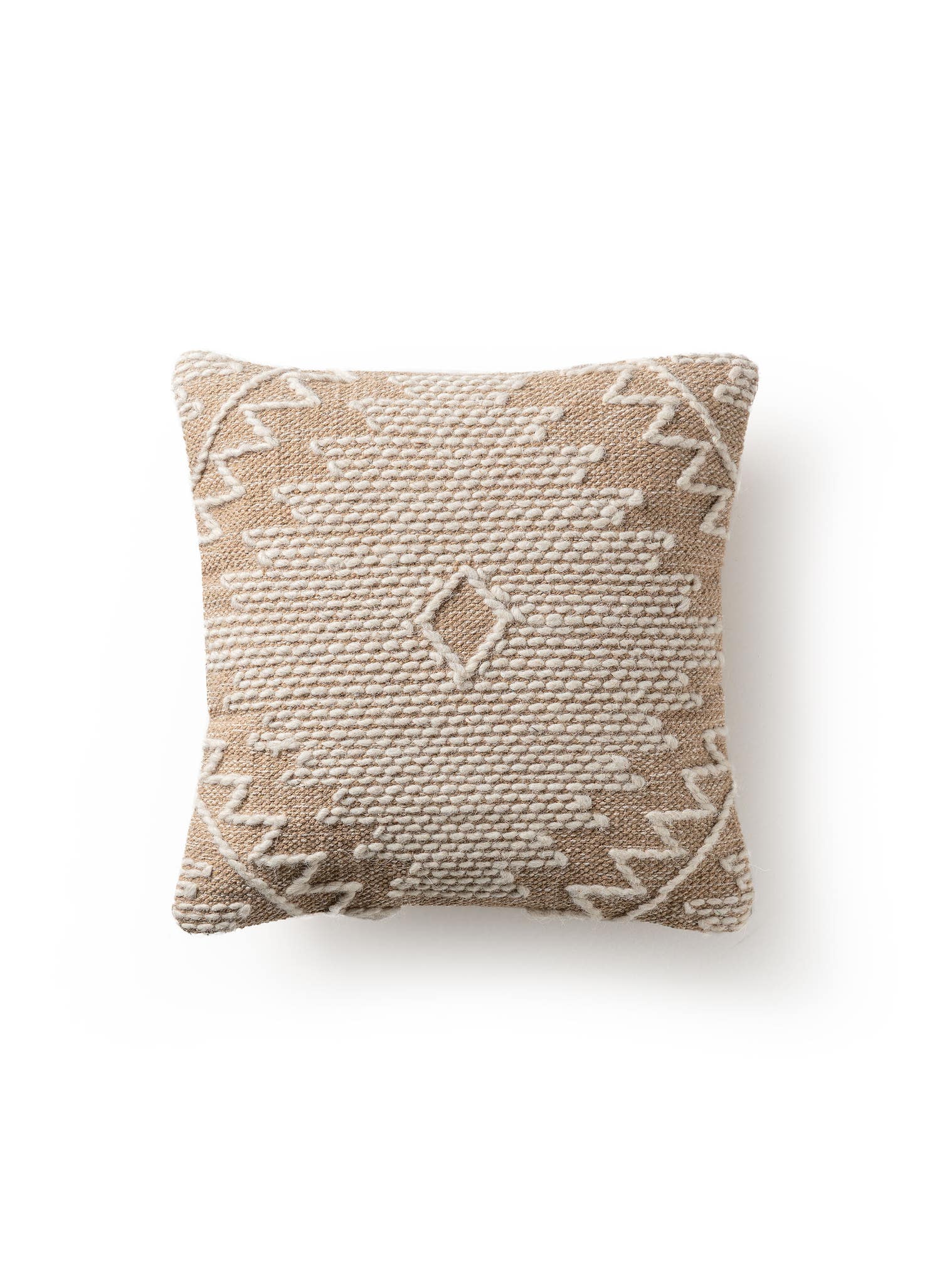 Pudebetræk Sydney Beige i Abstract-design lavet af 60% Bomuld, 40% Uld fra benuta Pure
