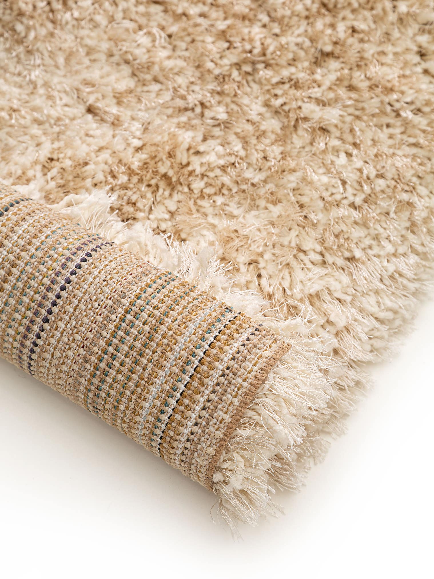 Tapis en 50% Polyester, 50% Polypropylène en Beige avec une pile de 41 - 50 mm de hauteur de benuta