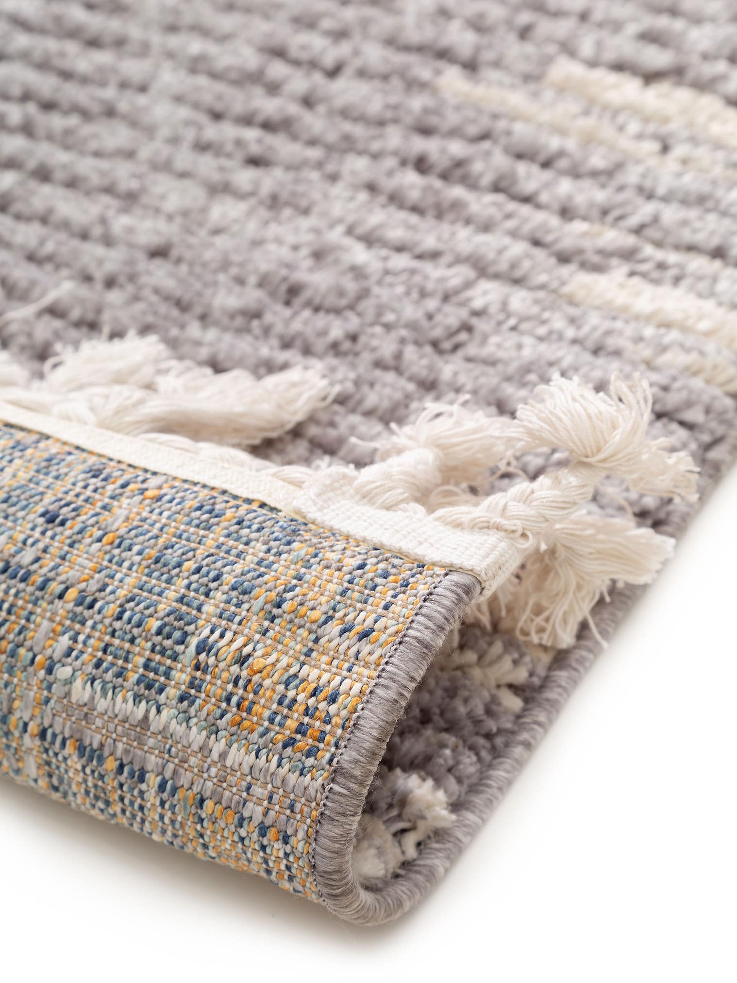 Teppich aus 100% Polyester in Grau mit 21 bis 30 mm hohem Flor von benuta Pop