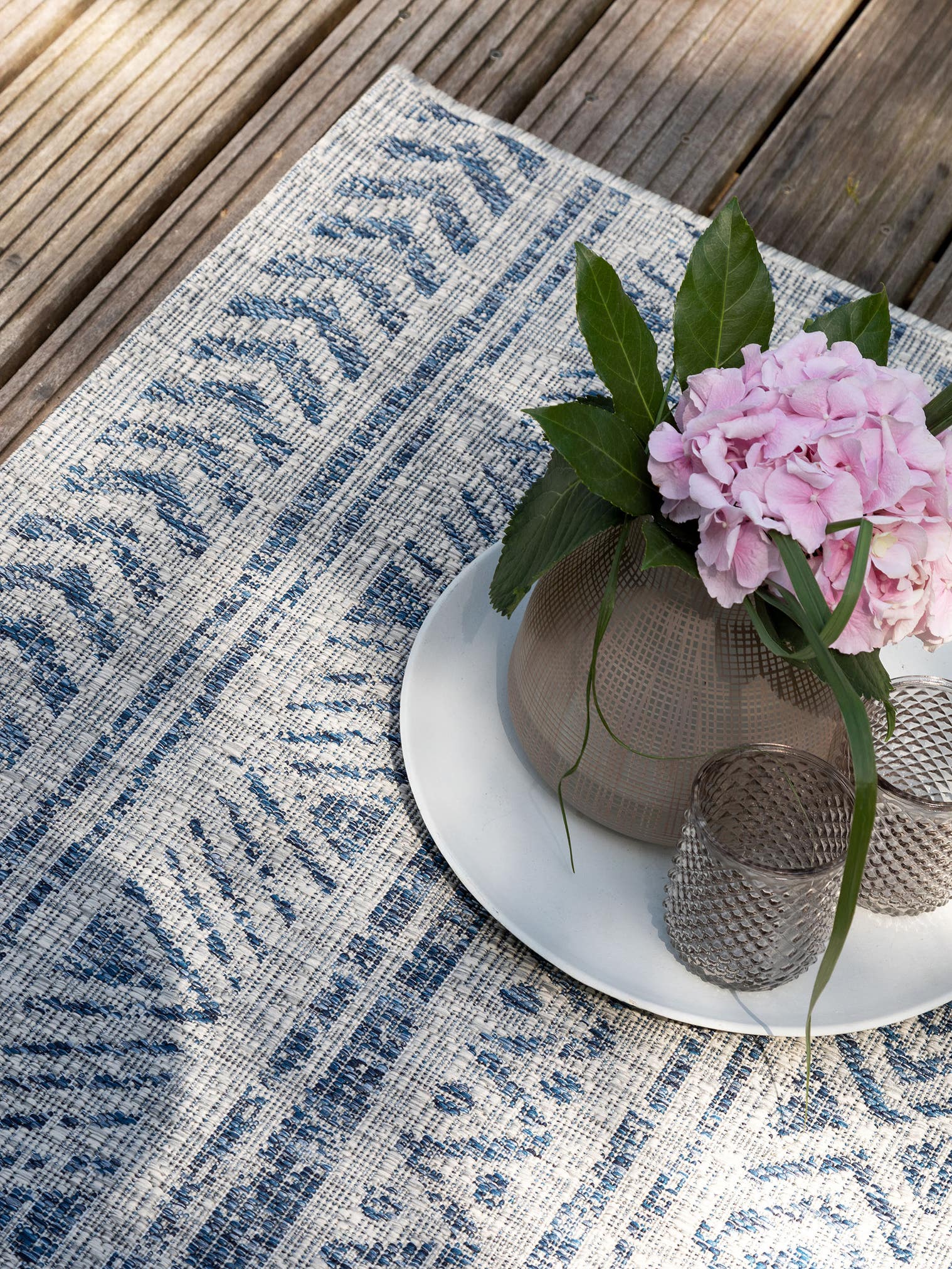 Alfombra de 100% Polipropileno en Azul con un pelo de {{Placeholder_Pile Height}} de altura de benuta Nest