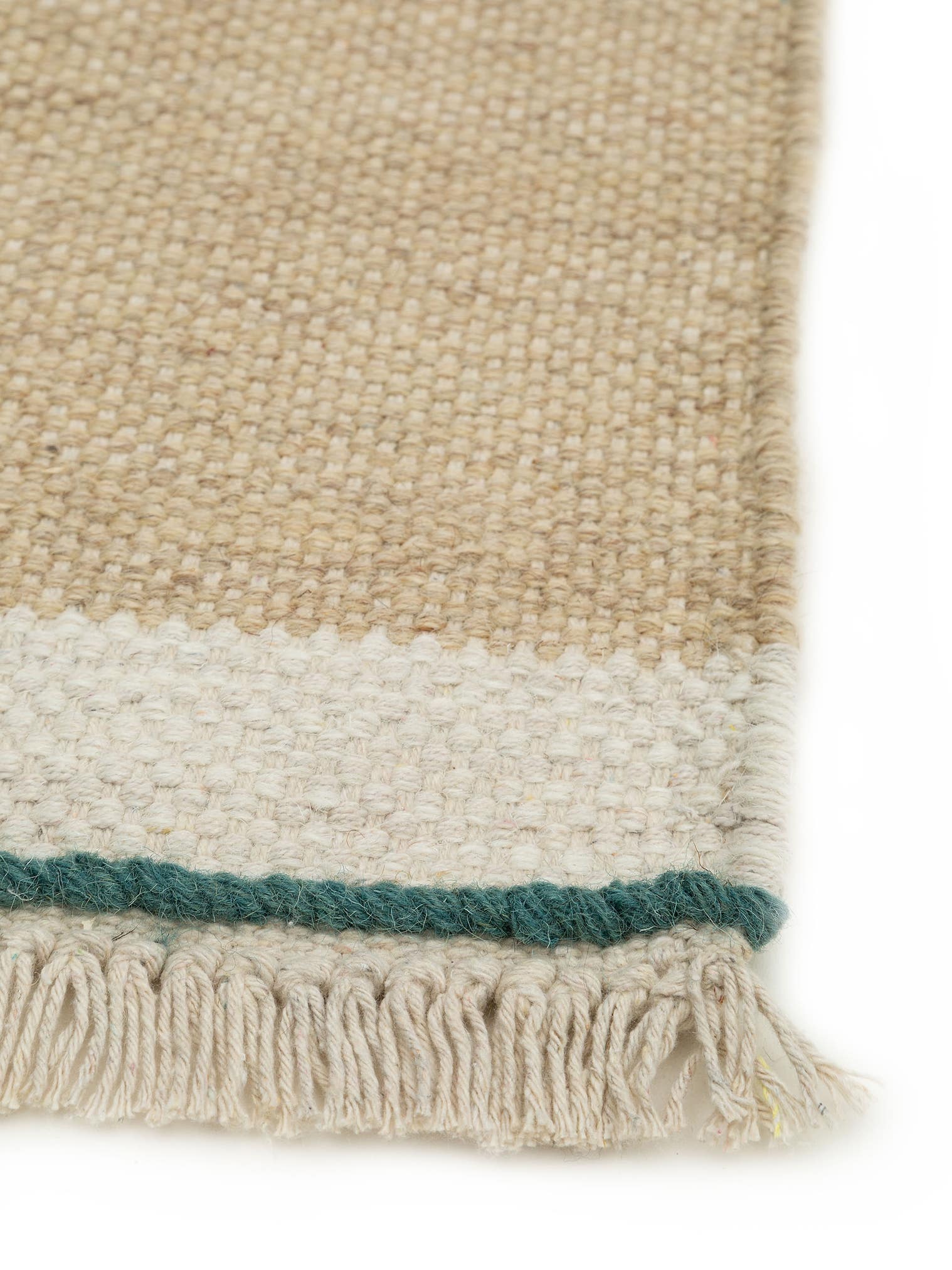 Tappeto di 60% Lana, 40% Cotone in Beige con pelo alto 1- 5 mm da benuta Pop