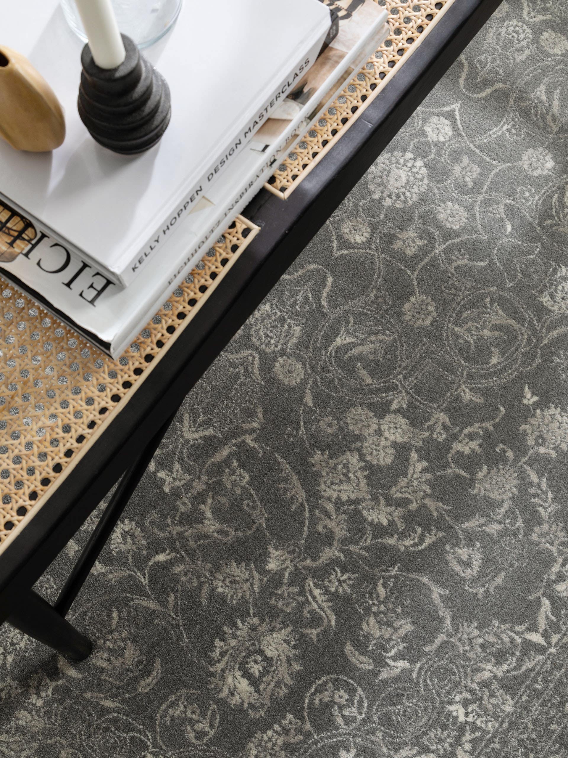 Rug made of 100% Polypropylene in Grey with a 6 - 10 mm high pile by benuta Nest