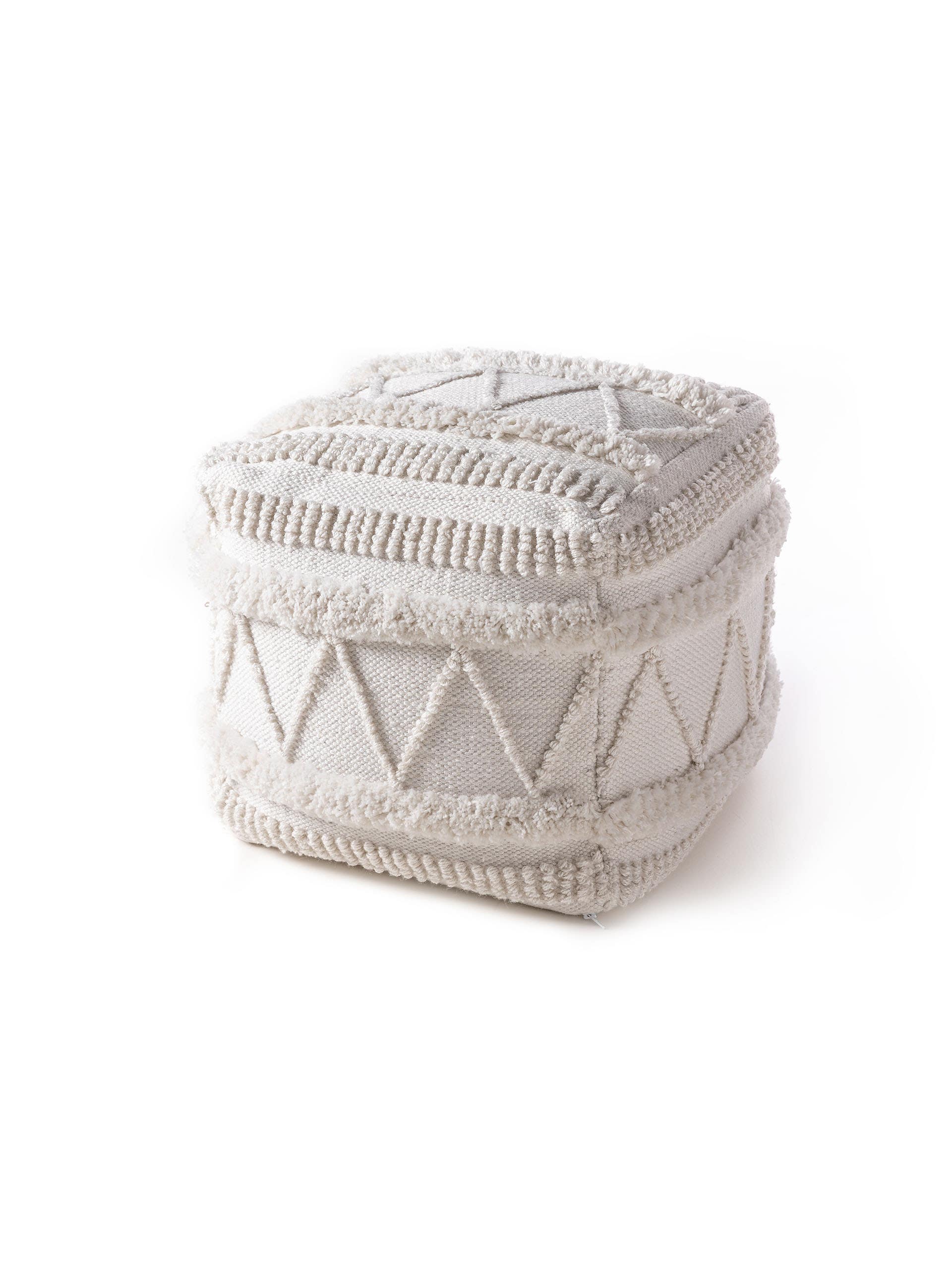 Pouf d'intérieur et d'extérieur Toni Ivoire de 