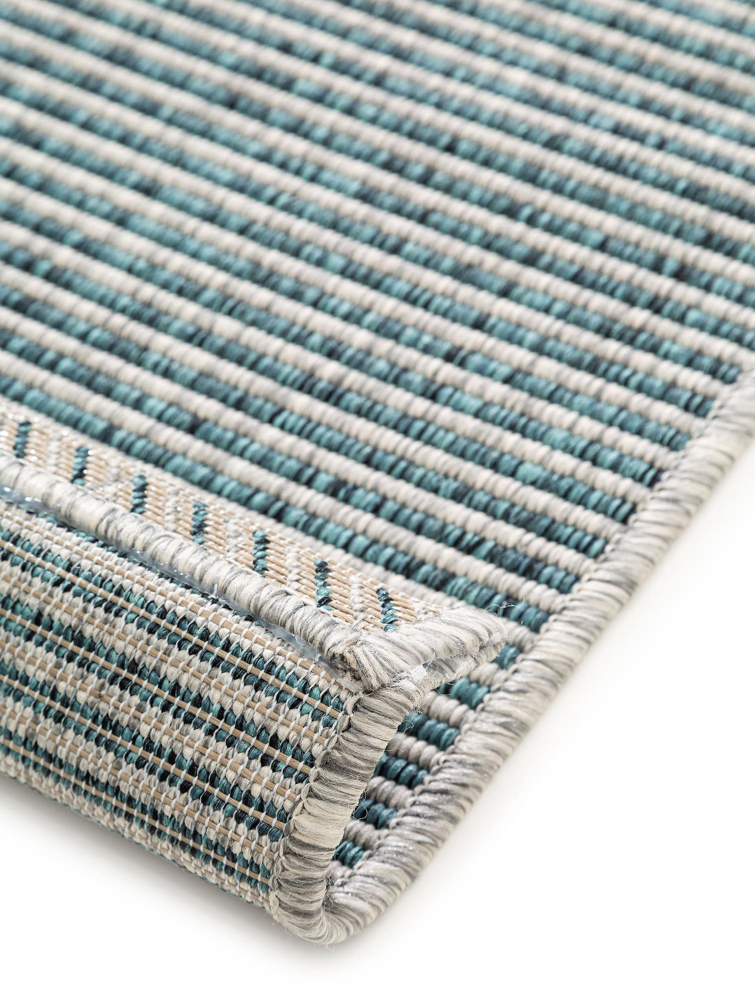 Teppich aus 100% Polypropylen in Blau mit bis 5 mm hohem Flor von benuta Nest