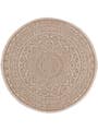 Inom- och utomhusmatta rund Cleo Creme/Beige