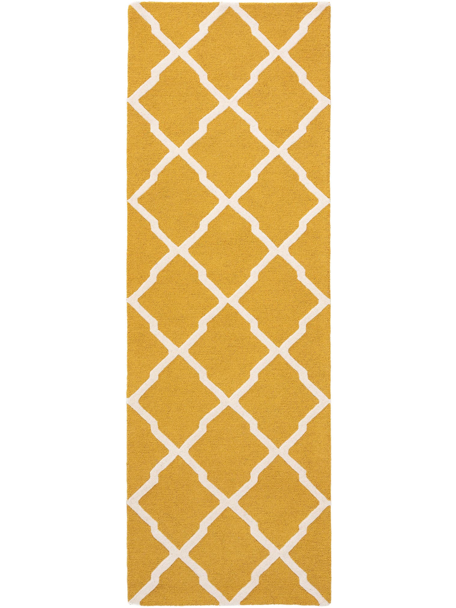 Teppich aus 100% Wolle in Gelb mit 11 bis 20 mm hohem Flor von benuta Pure