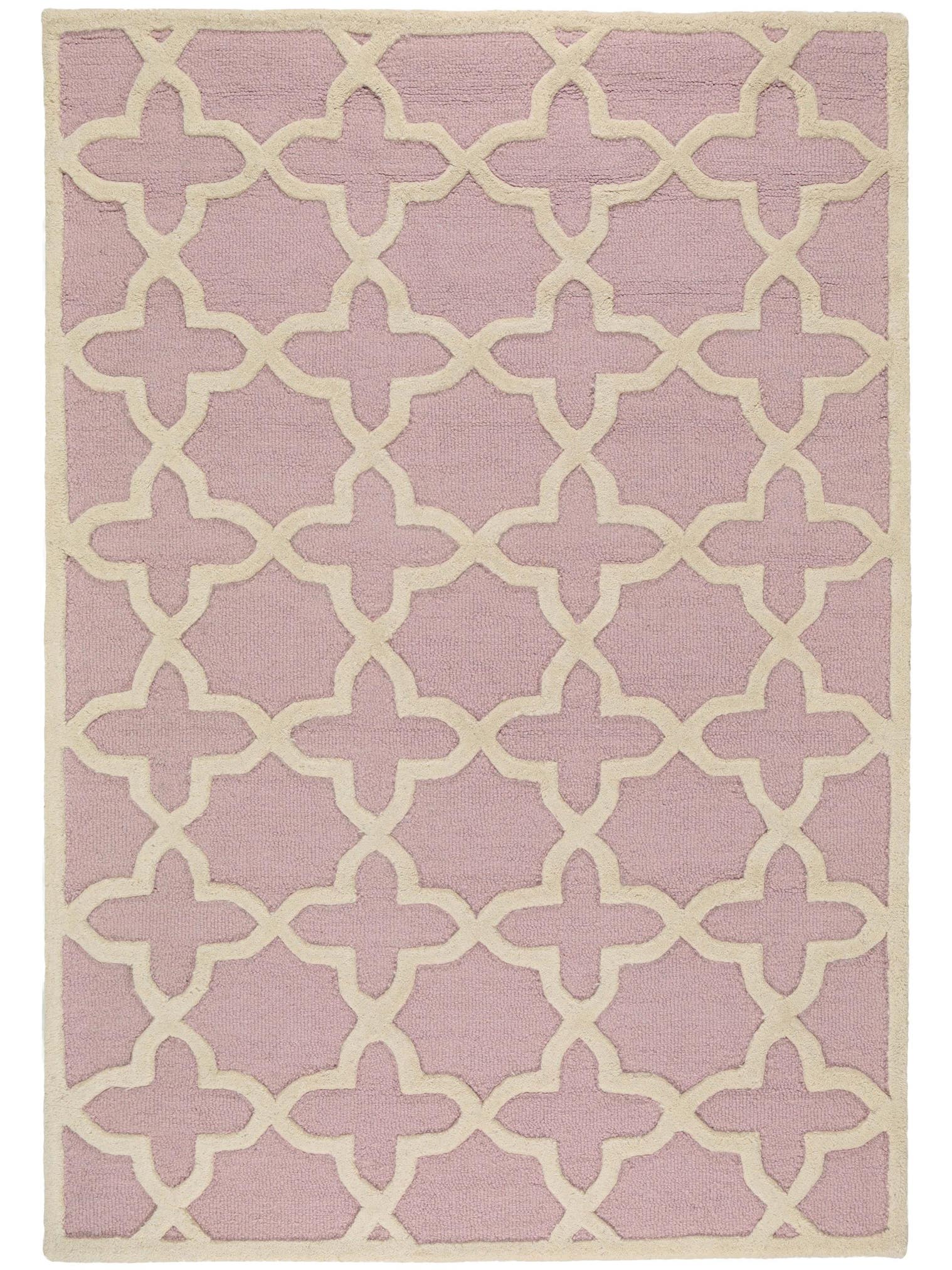 Teppich aus 100% Wolle in Rosa mit 11 bis 20 mm hohem Flor von benuta Pure
