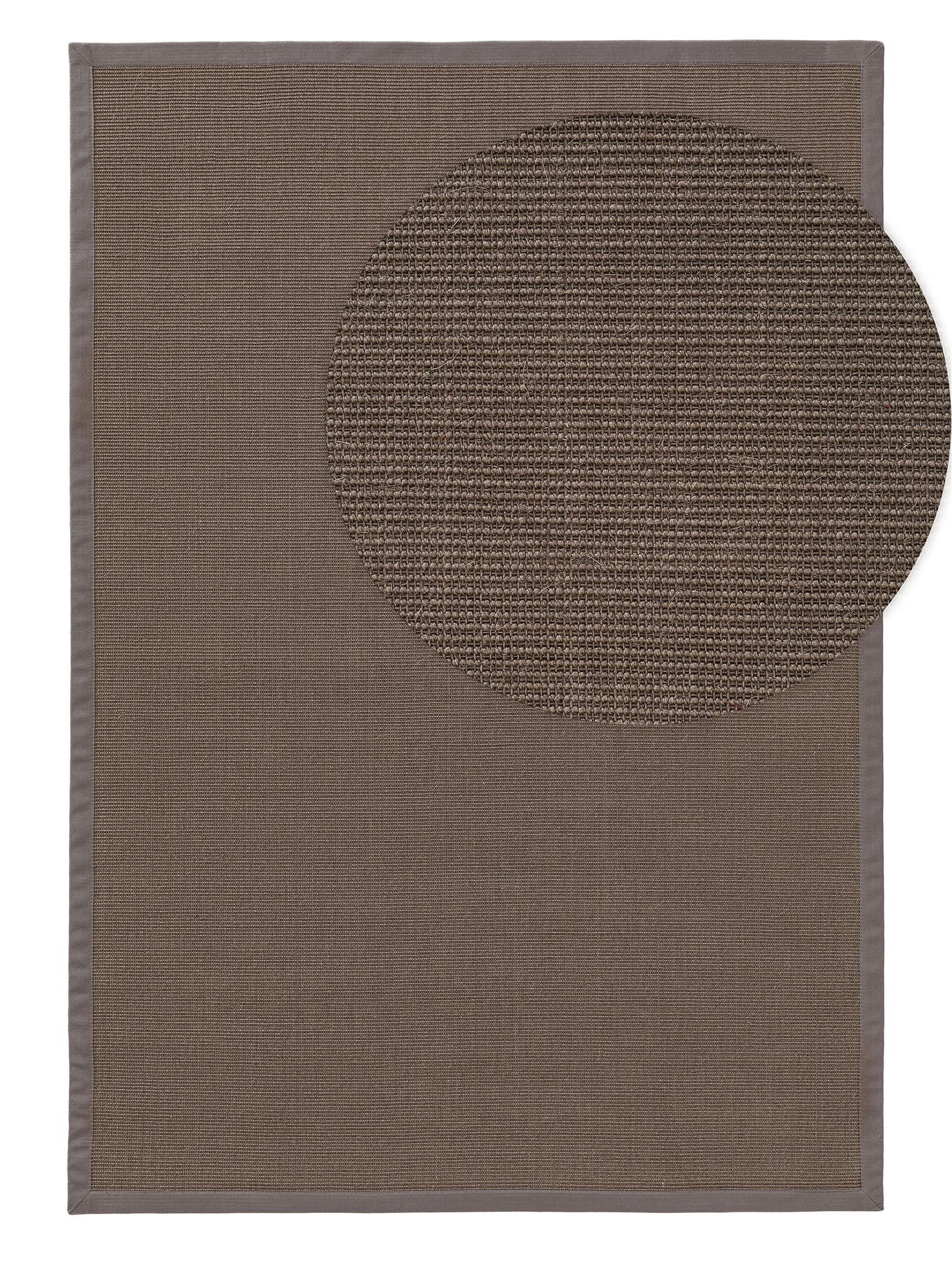 Rug made of 100% Sisal in Grey with a 1- 5 mm high pile by benuta Nest