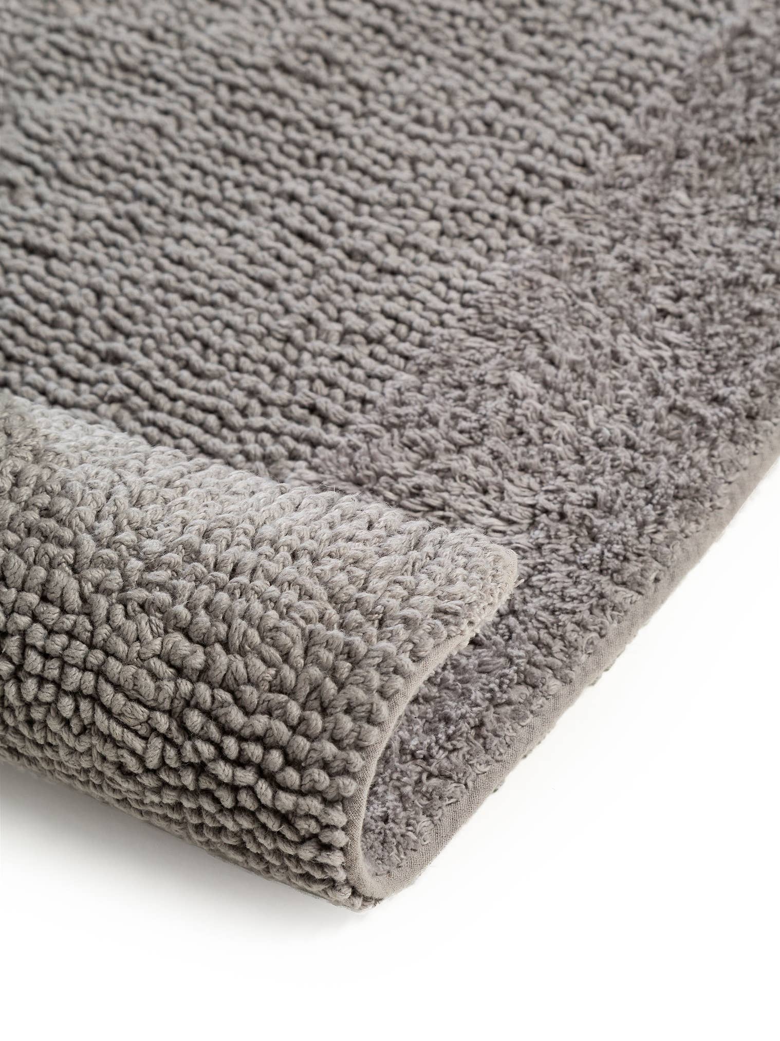 Teppich aus 100% Baumwolle in Grau mit 6 bis 10 mm hohem Flor von benuta Nest