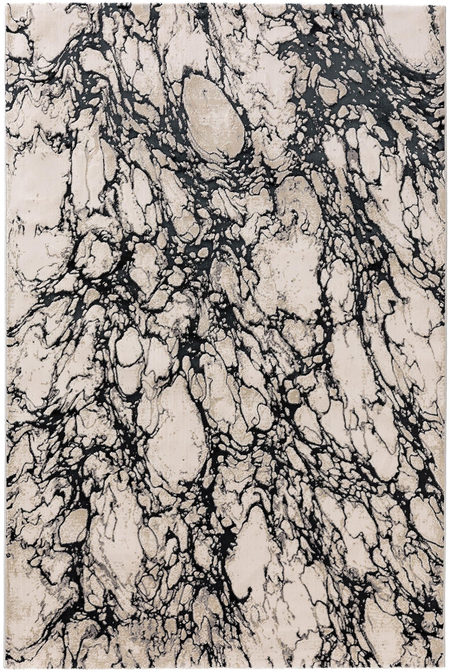 Teppich aus 60% Polypropylen, 40% Polyester in Beige mit 6 bis 10 mm hohem Flor von benuta Nest