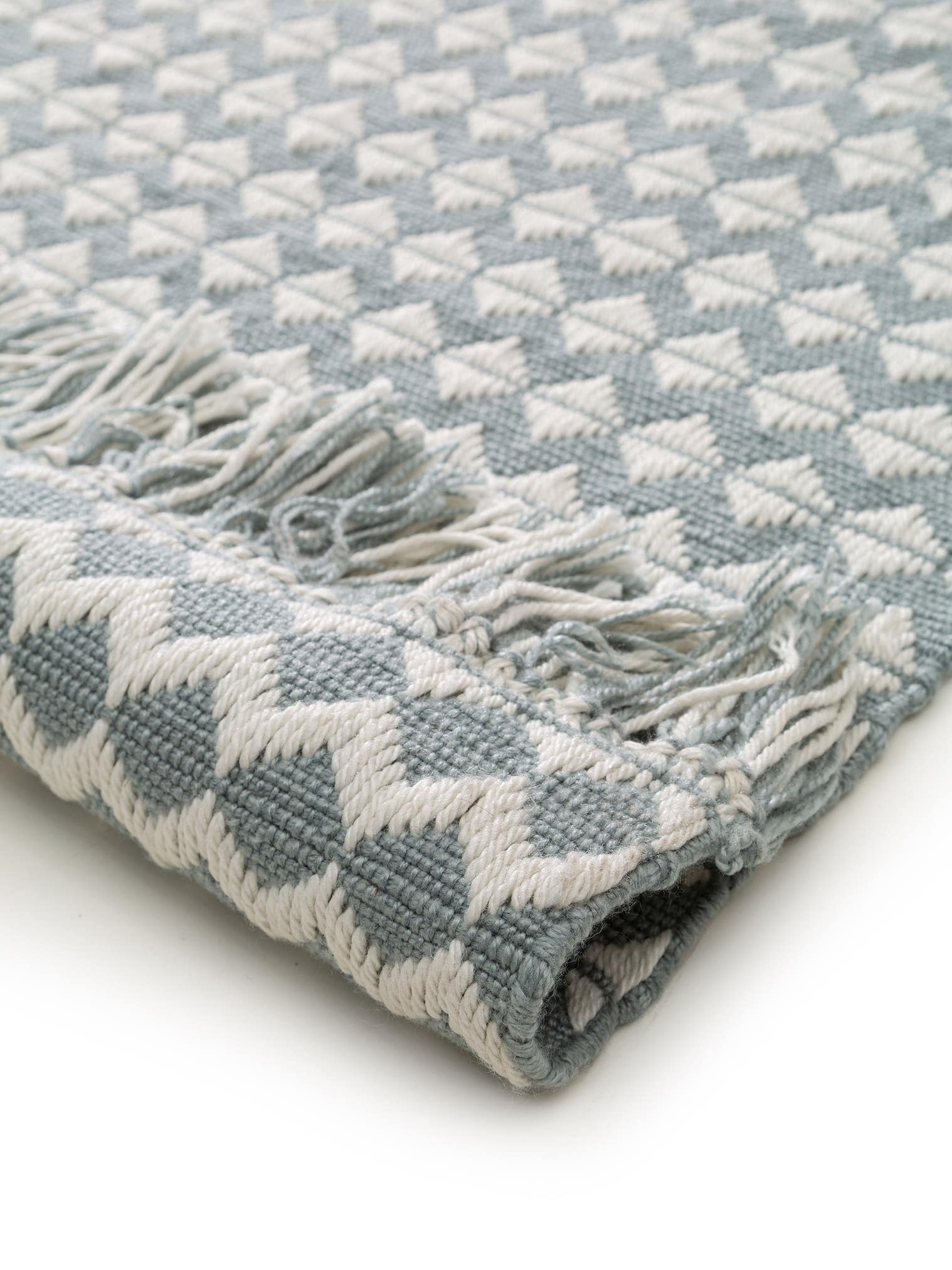 Teppich aus 100% Polyester (recyceltes PET) in Blau mit bis 5 mm hohem Flor von benuta Pure