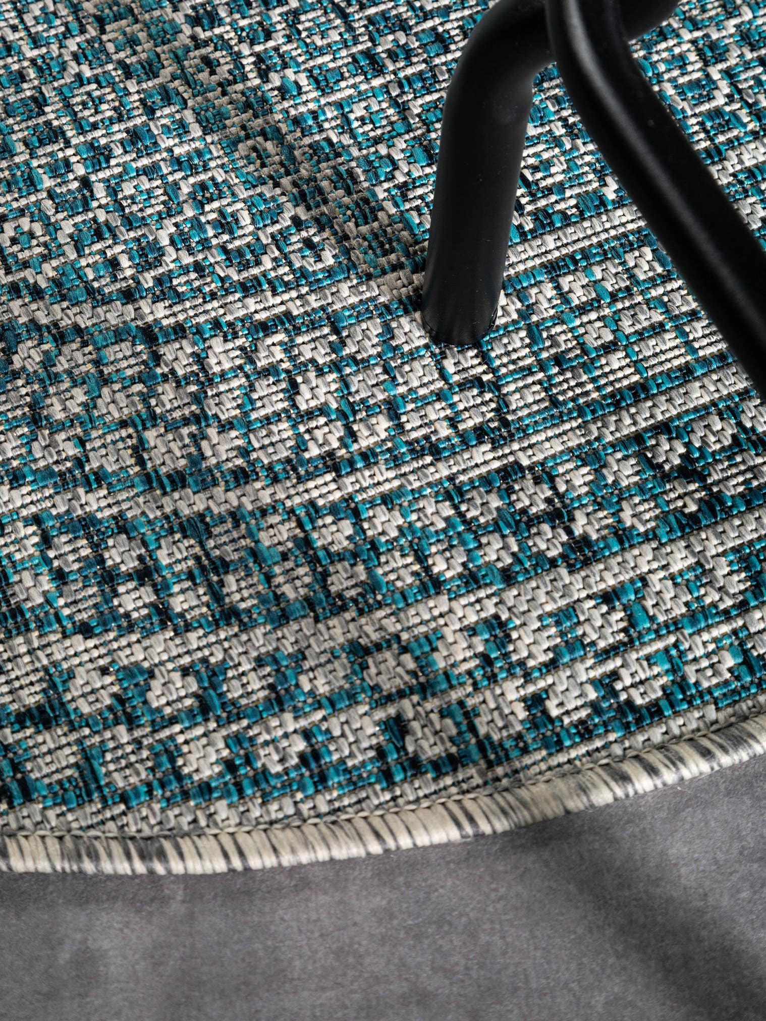 Teppich aus 100% Polypropylen in Blau mit bis 5 mm hohem Flor von benuta Nest