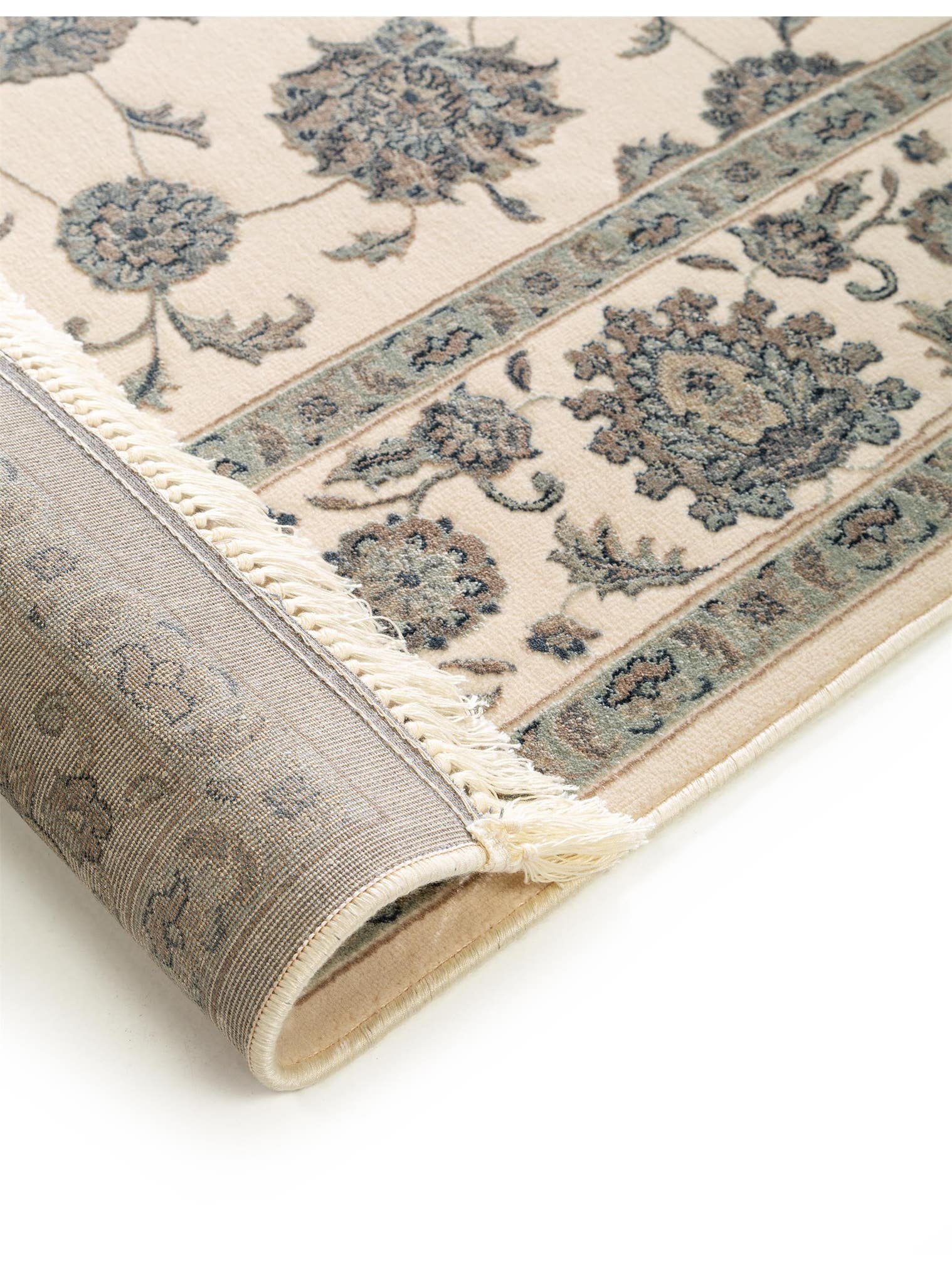 Rug made of 55% Viscose, 45% Polyester in Beige with a 6 - 10 mm high pile by benuta Nest