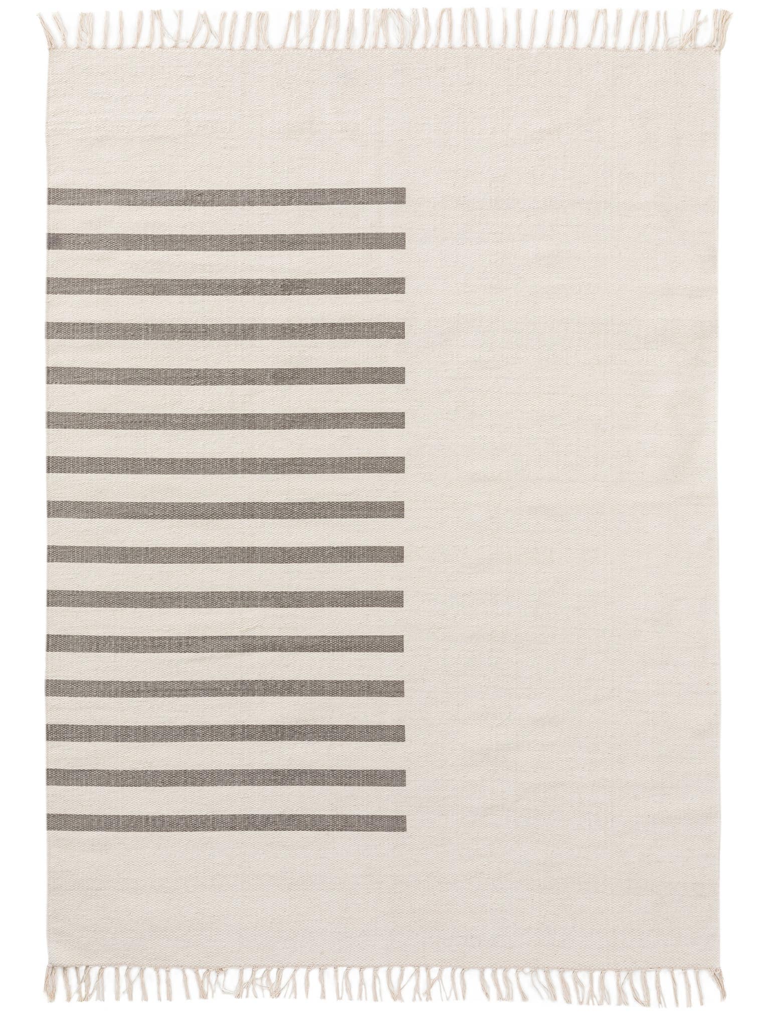 Teppich aus 100% Wolle in Beige mit bis 5 mm hohem Flor von benuta