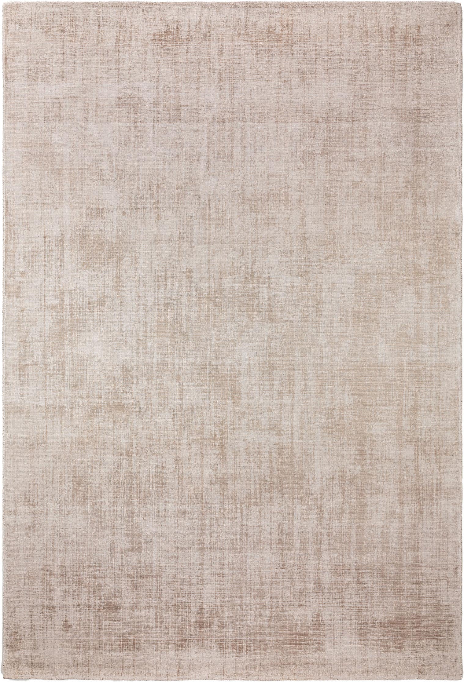 Tapijt van 100% Viscose in Beige met een 6 - 10 mm hoge pool van benuta Finest