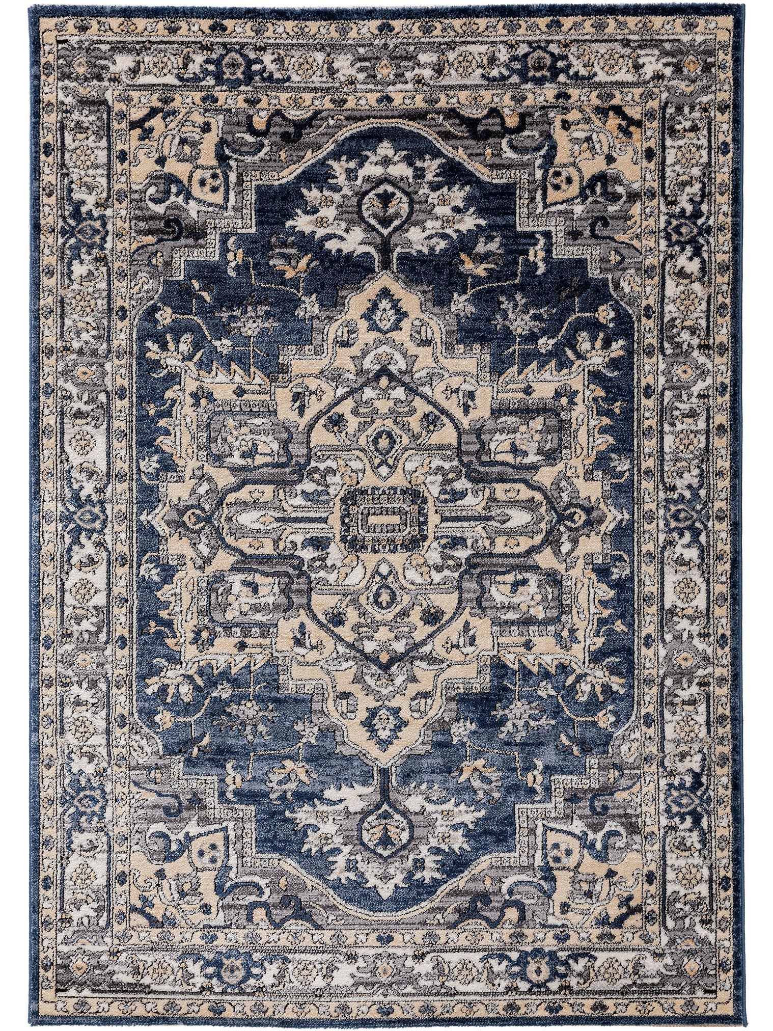 Teppich aus 70% Polyester, 30% Polypropylen in Beige mit 11 bis 20 mm hohem Flor von benuta Nest