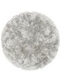 Tapis à poils longs rond Bright Gris