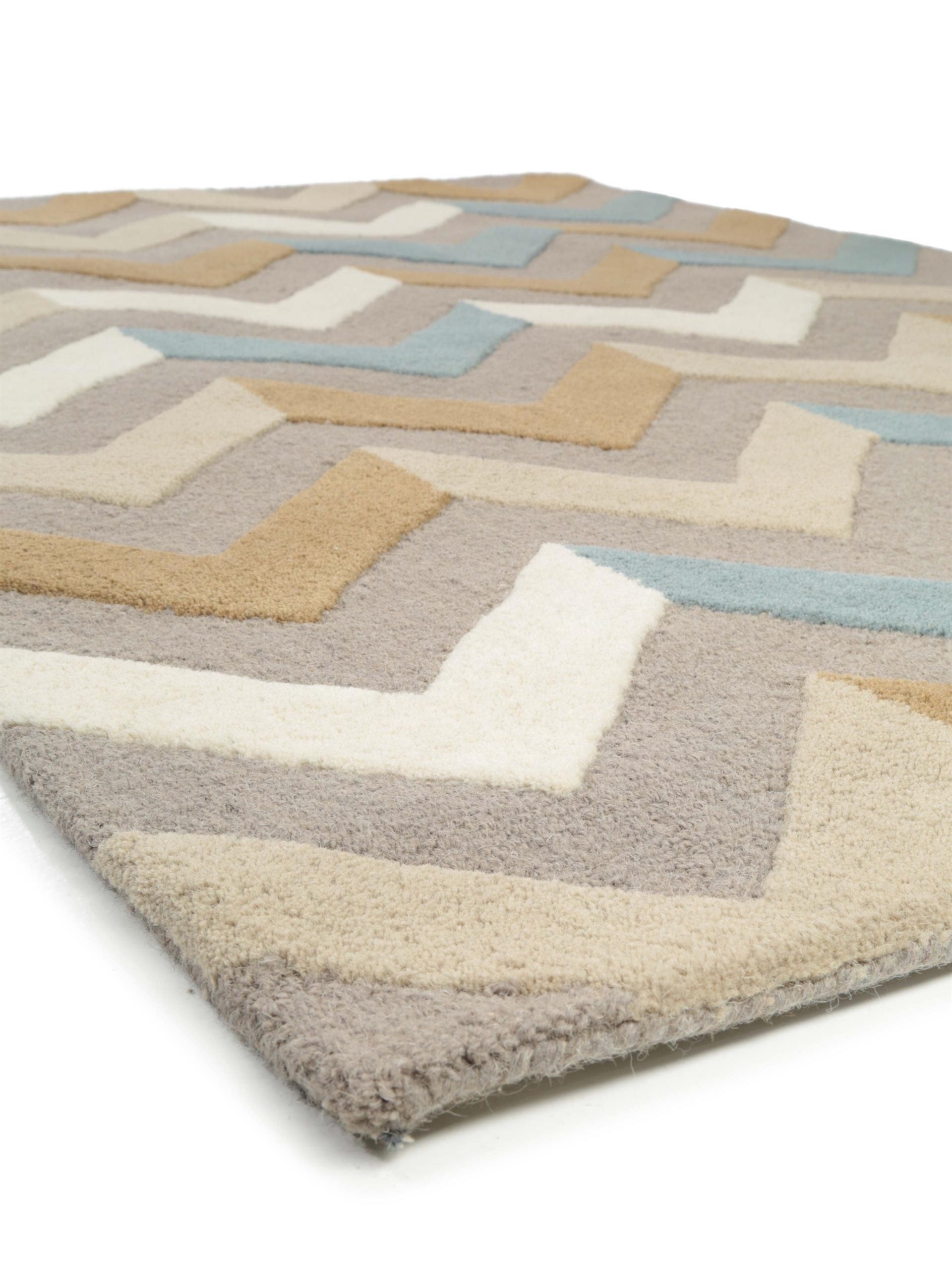 Alfombra de 100% Lana en Gris con un pelo de {{Placeholder_Pile Height}} de altura de benuta Pure