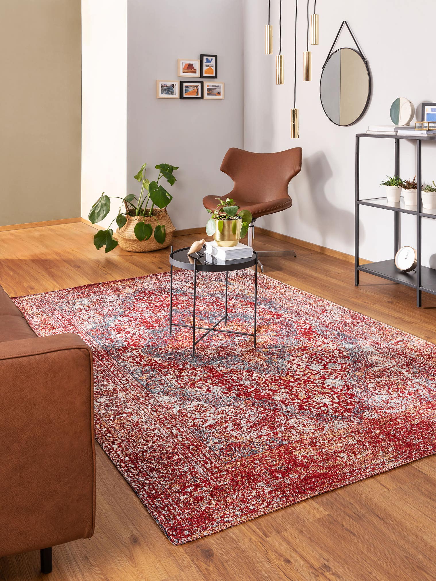 Tapis en 85% Polyester, 15% Coton en Multicouleur avec une pile de 1- 5 mm de hauteur de benuta